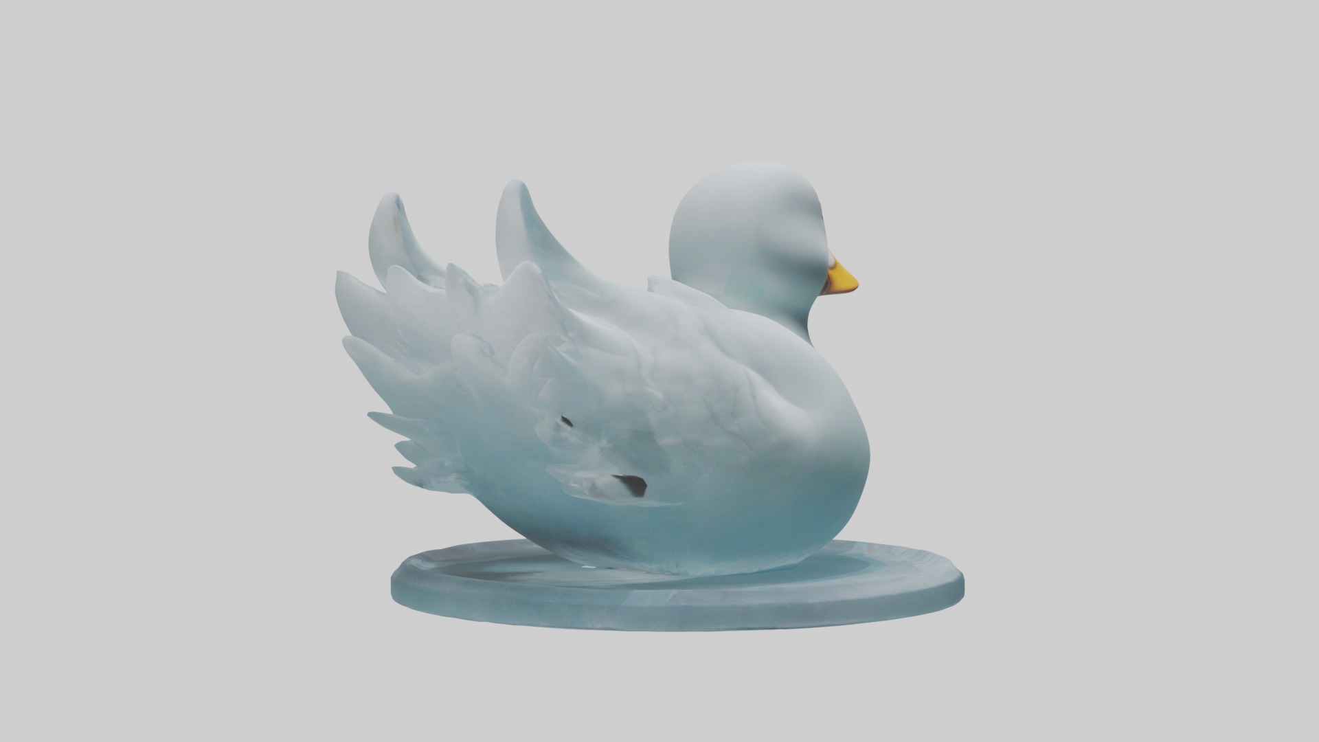 Ice Duck Model Low-poly 3D model_7