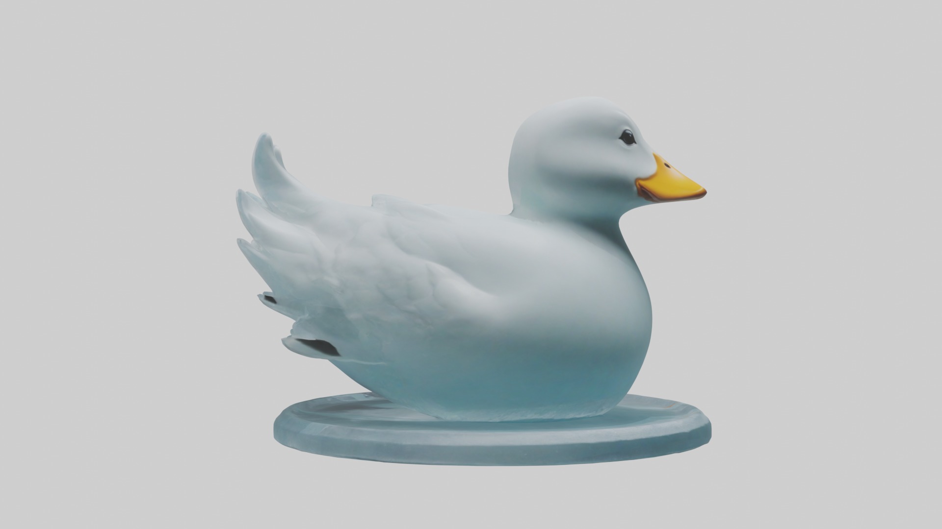 Ice Duck Model Low-poly 3D model_5