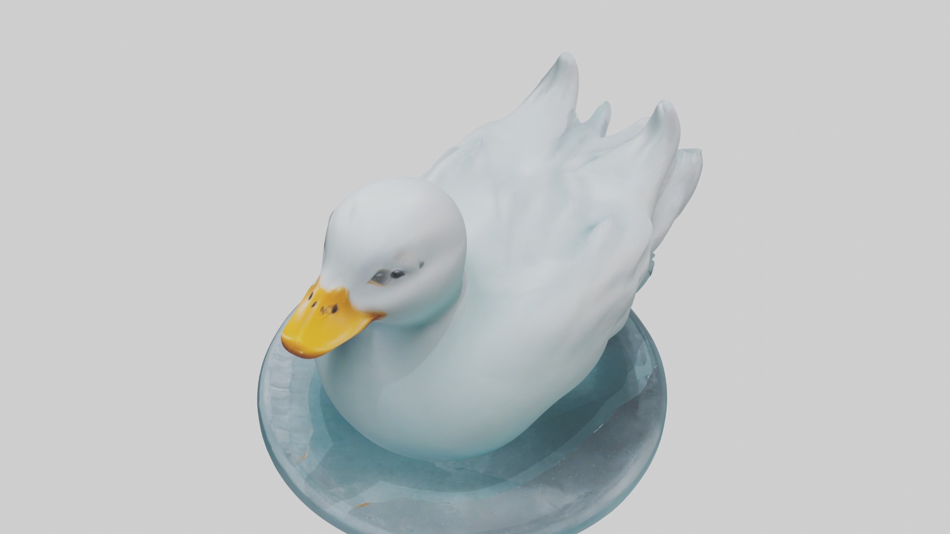 Ice Duck Model Low-poly 3D model_11