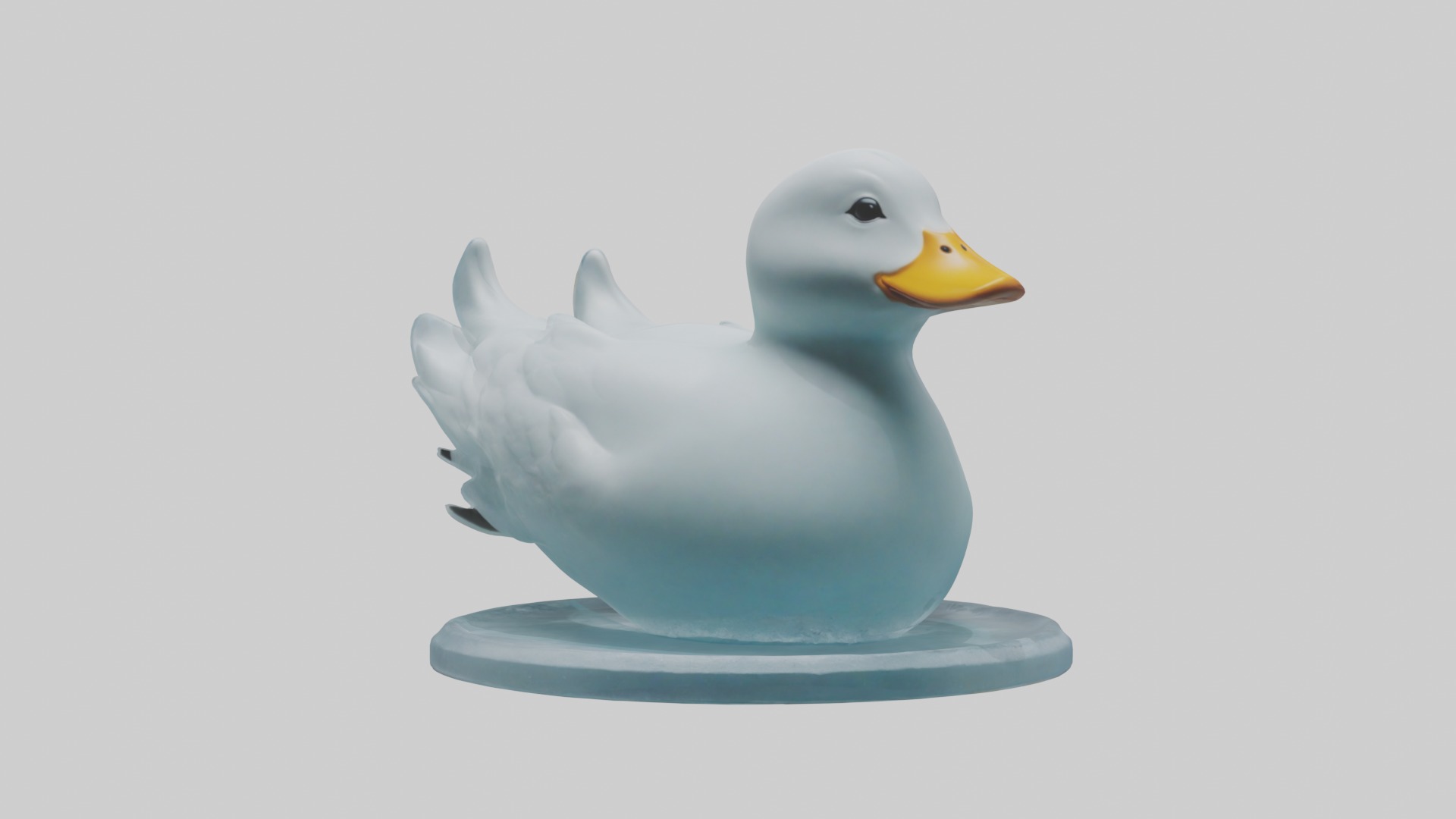 Ice Duck Model Low-poly 3D model_3