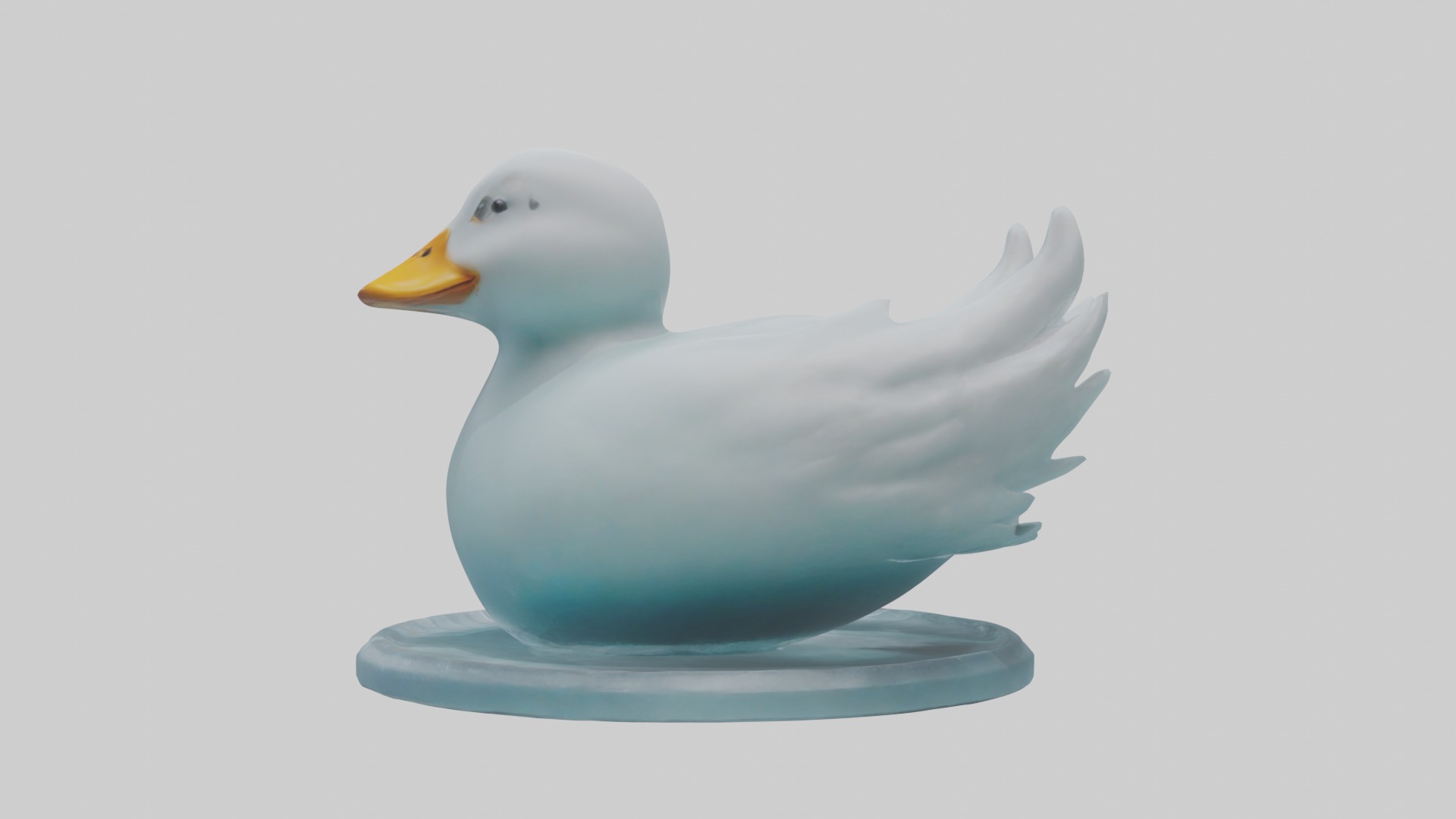 Ice Duck Model Low-poly 3D model_1