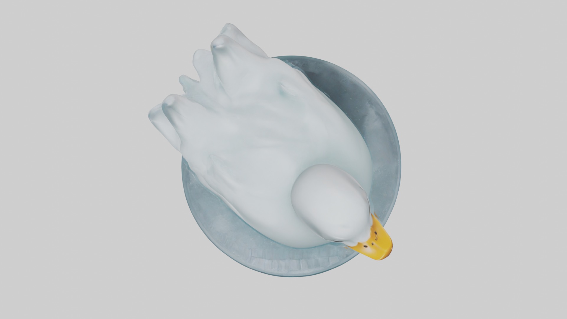 Ice Duck Model Low-poly 3D model_8