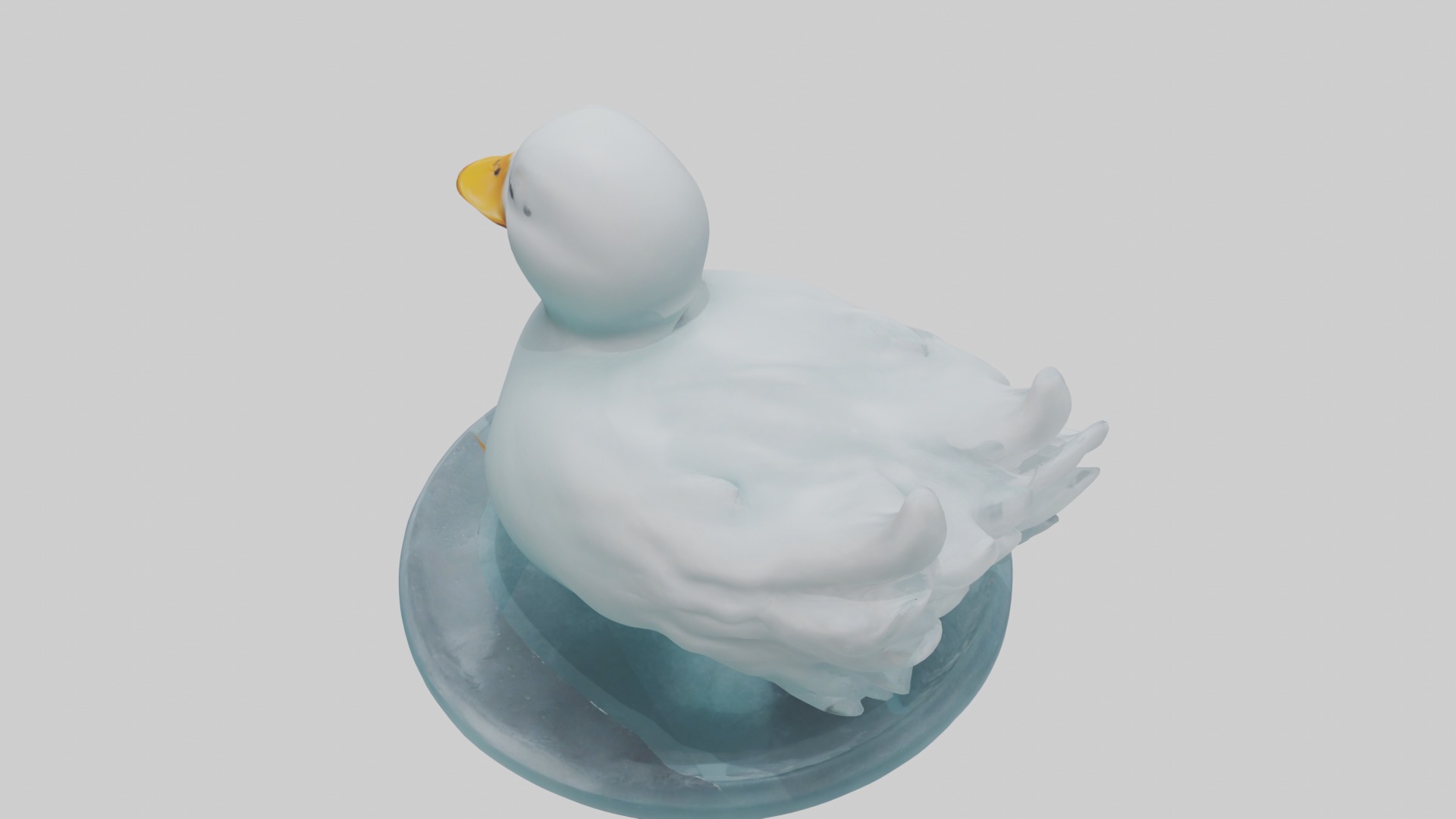 Ice Duck Model Low-poly 3D model_9