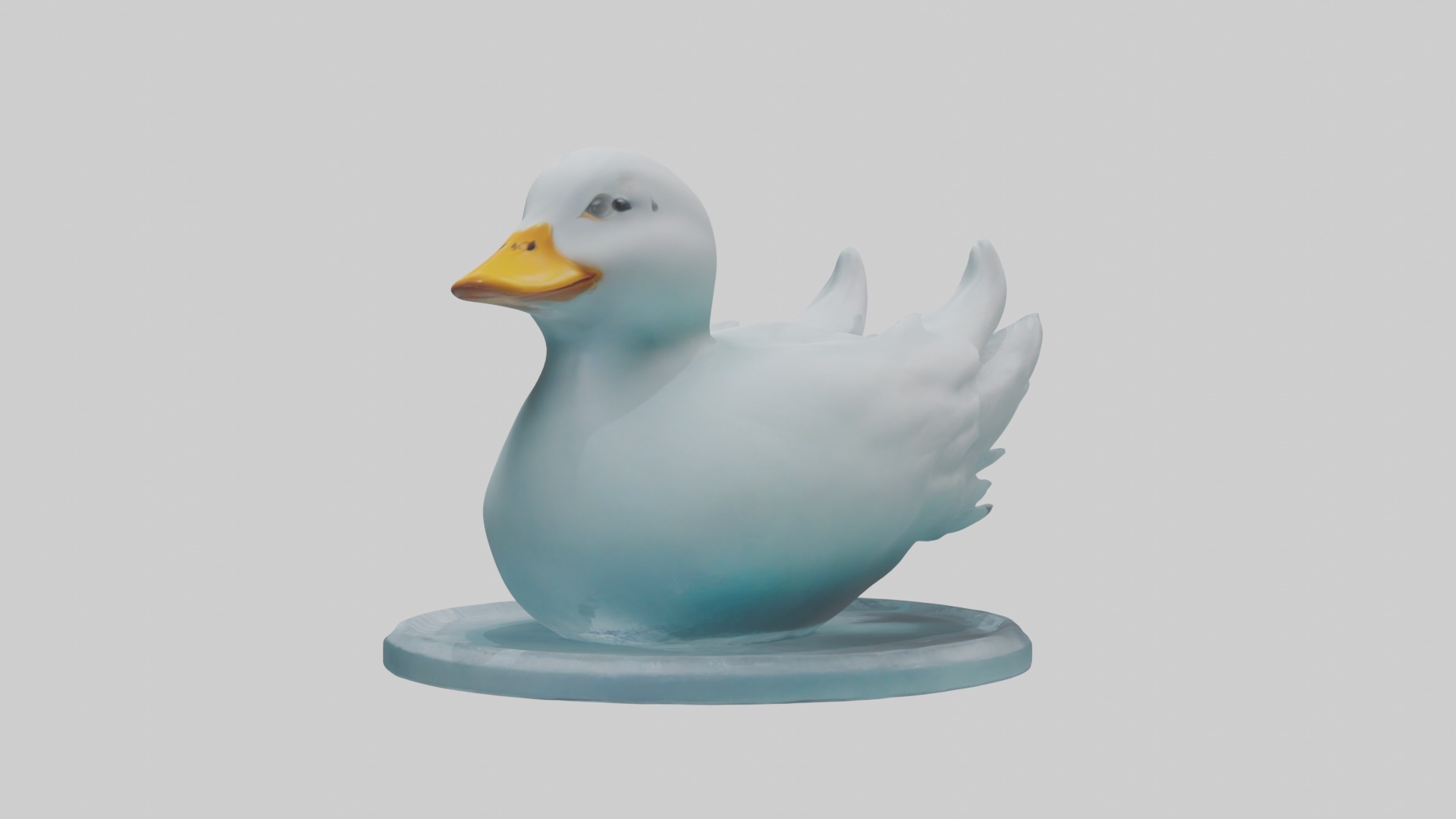 Ice Duck Model Low-poly 3D model_6
