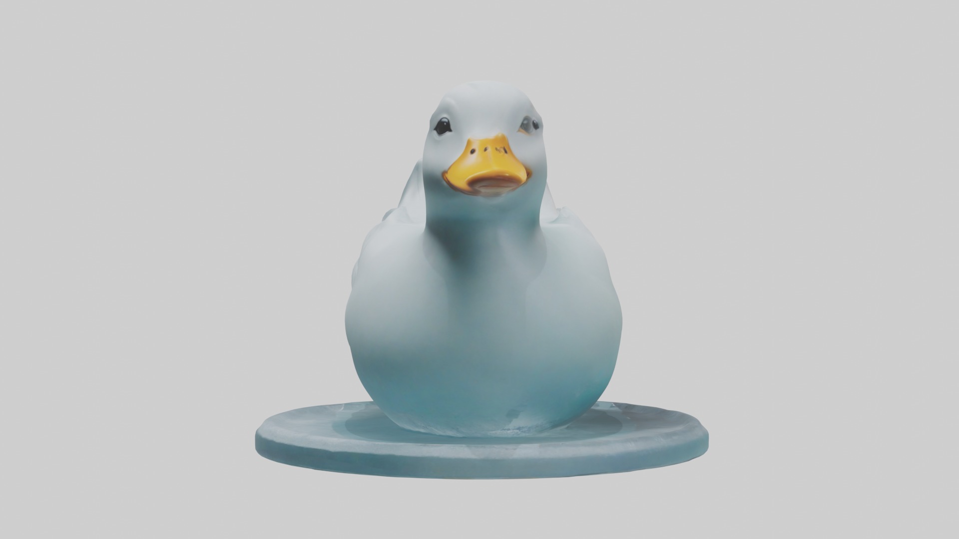 Ice Duck Model Low-poly 3D model_4