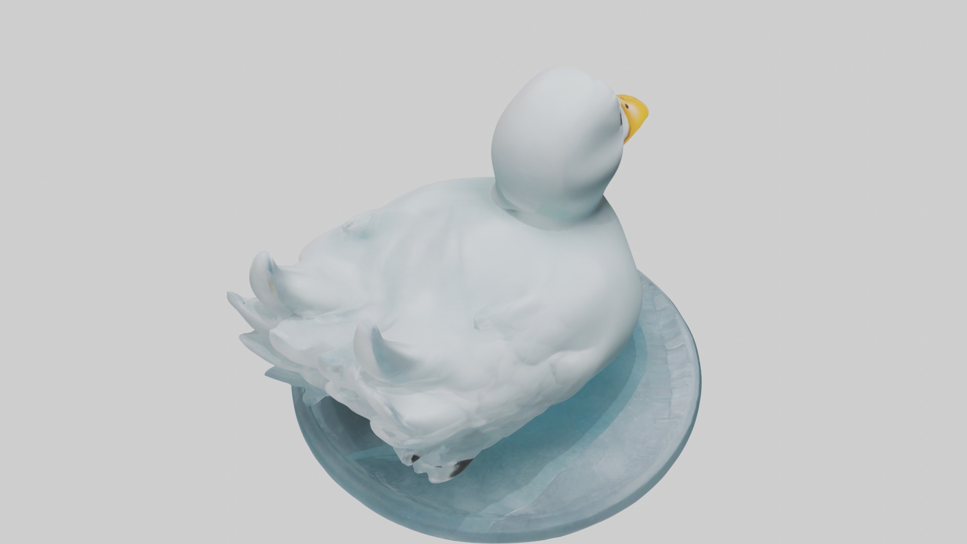 Ice Duck Model Low-poly 3D model_12