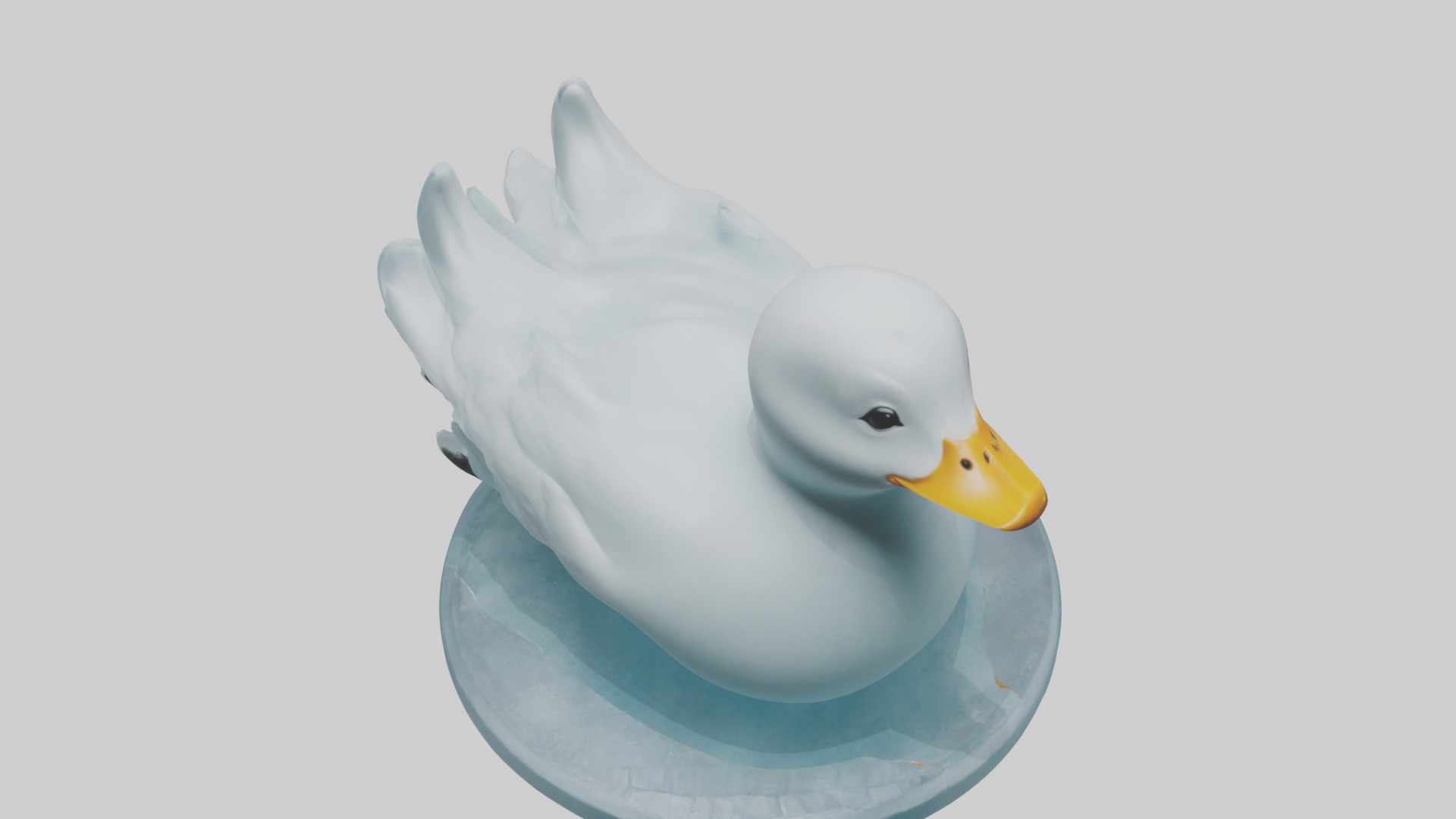 Ice Duck Model Low-poly 3D model_10