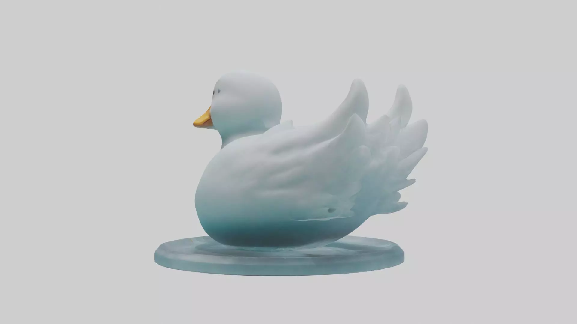Ice Duck Model Low-poly 3D model_0