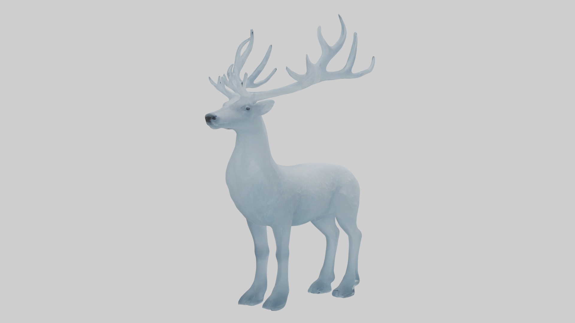 Ice Deer Model Low-poly 3D model_5