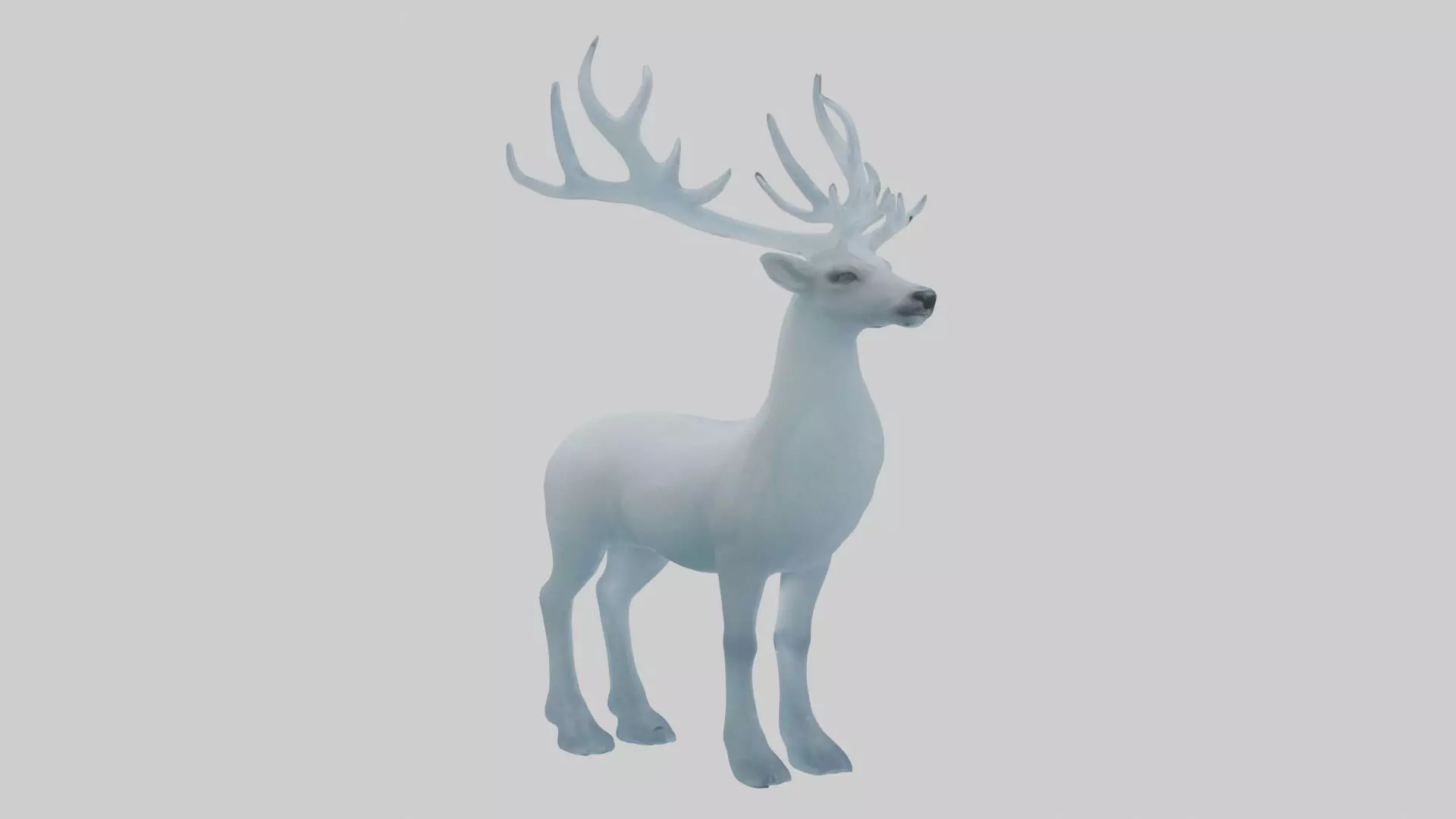 Ice Deer Model Low-poly 3D model_0