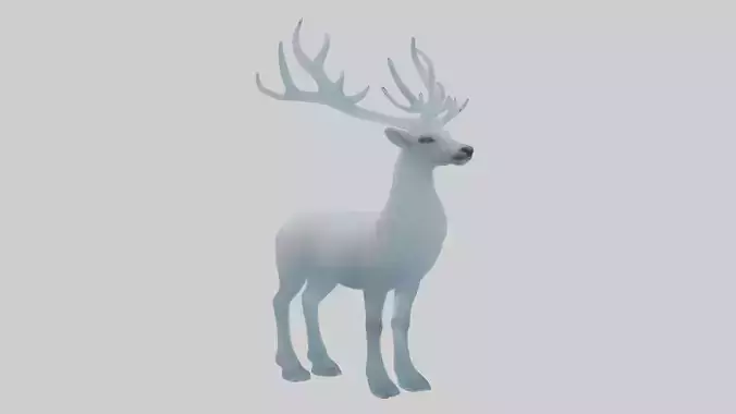 Ice Deer Model Low-poly 3D model