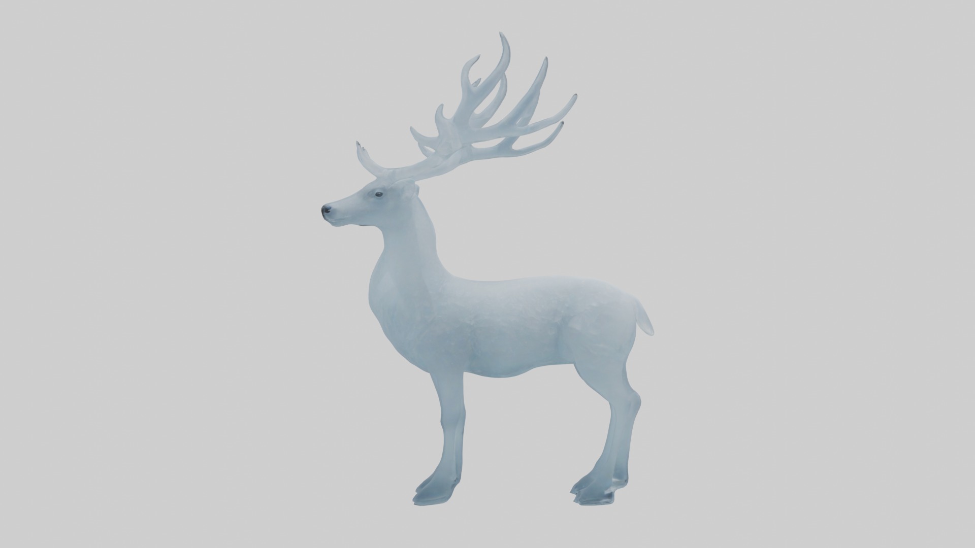 Ice Deer Model Low-poly 3D model_3