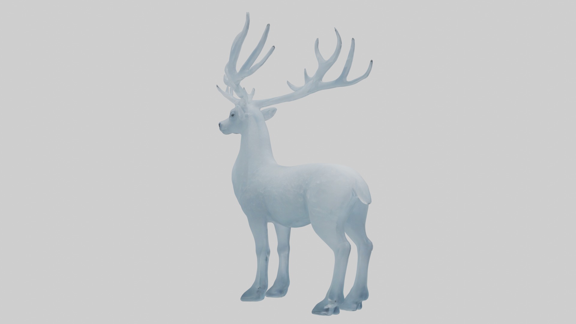 Ice Deer Model Low-poly 3D model_4