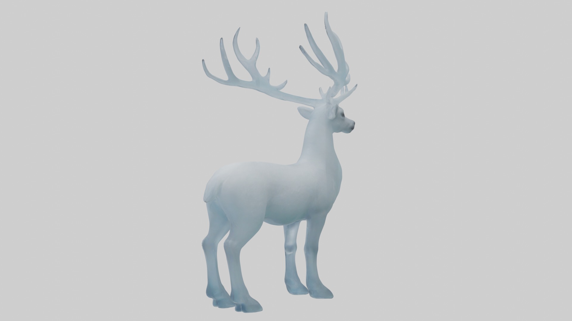 Ice Deer Model Low-poly 3D model_2