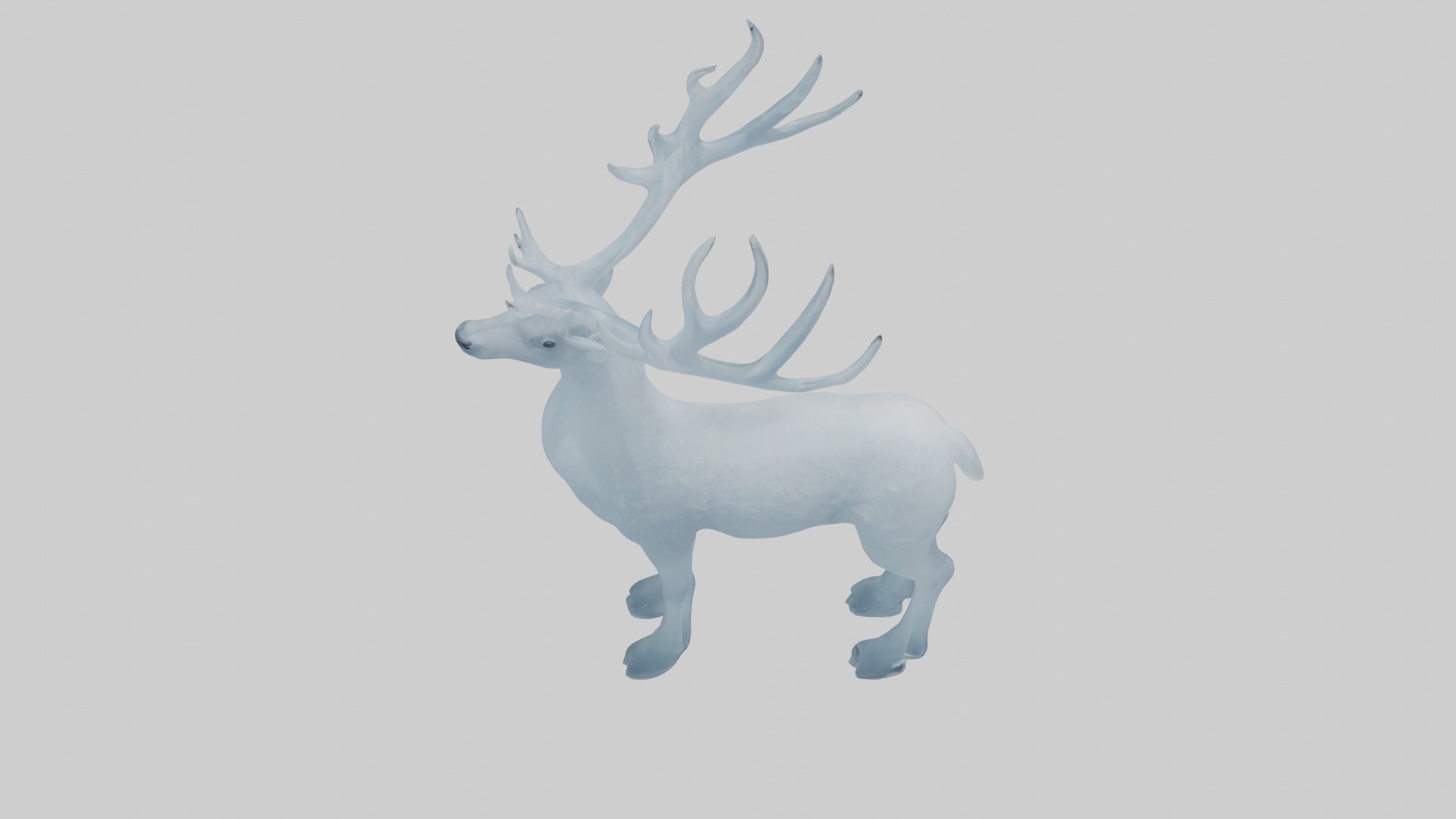 Ice Deer Model Low-poly 3D model_10