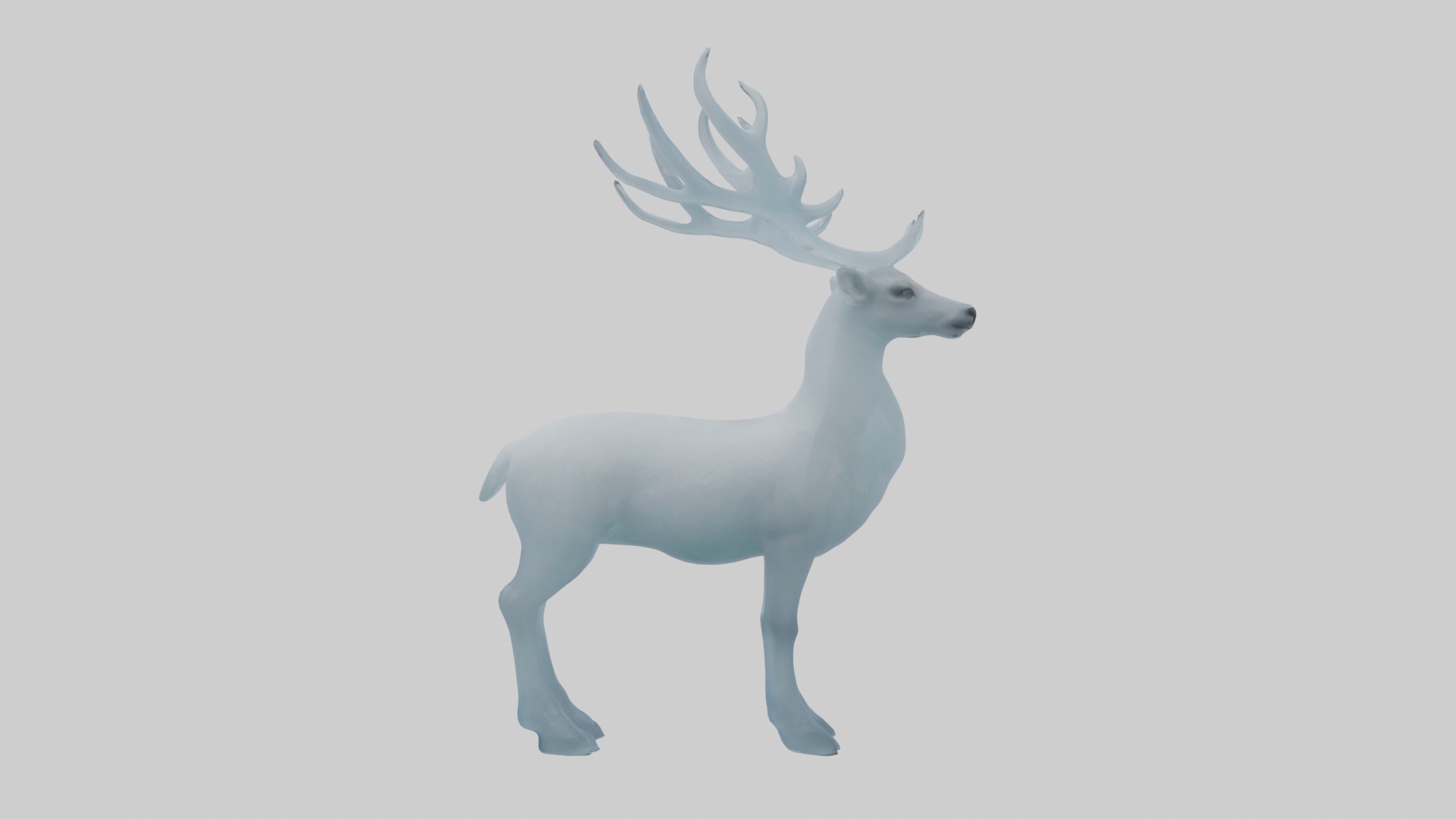 Ice Deer Model Low-poly 3D model_1