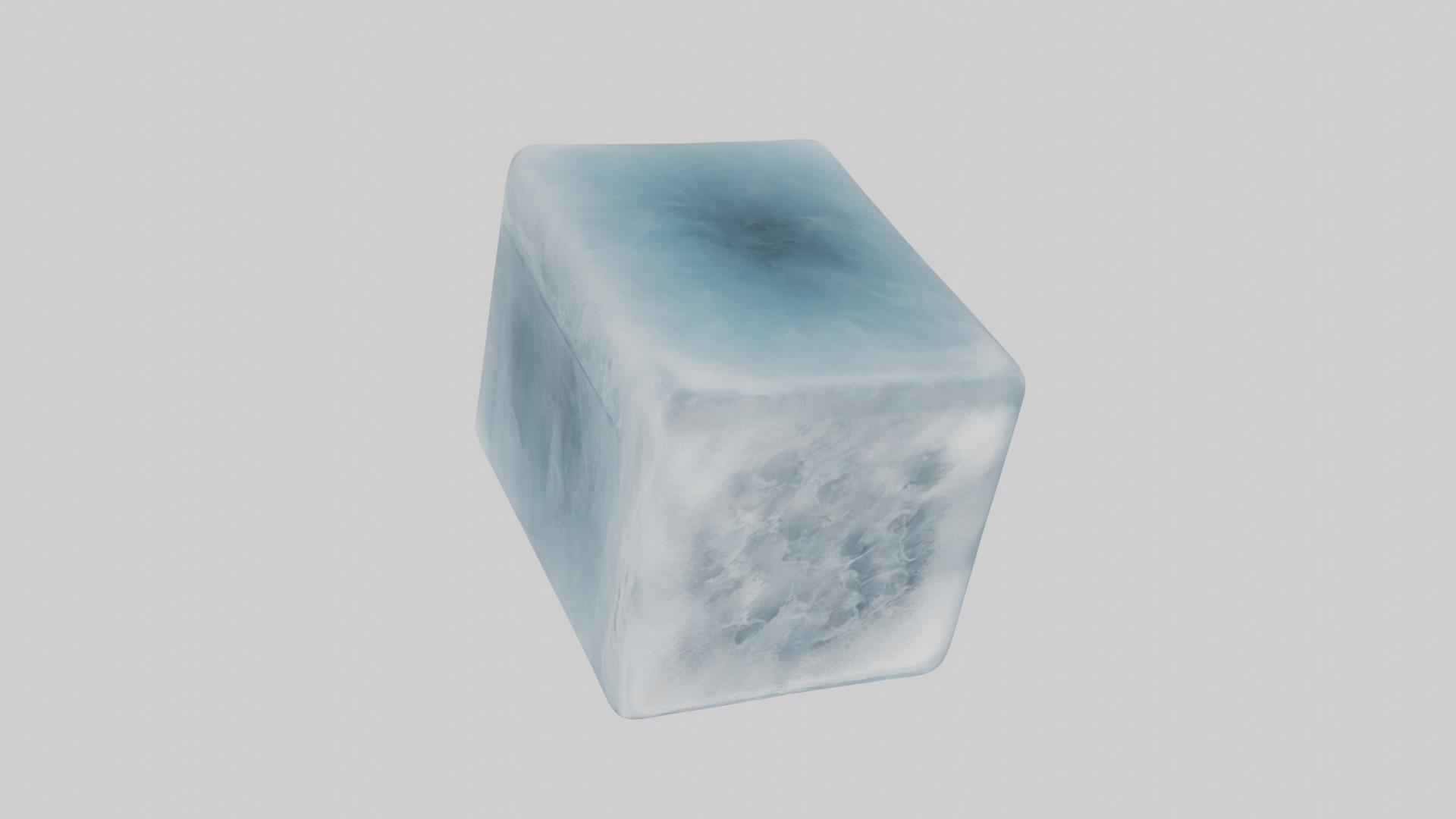 Ice cube Model Low-poly 3D model_8