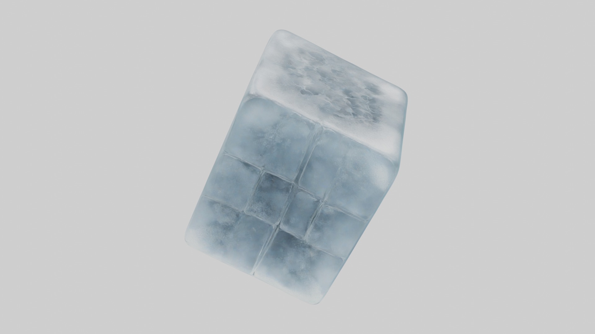 Ice cube Model Low-poly 3D model_3