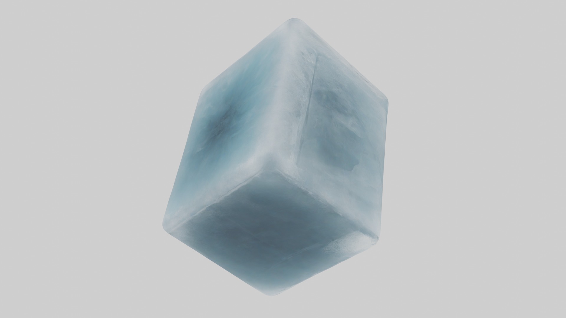 Ice cube Model Low-poly 3D model_2