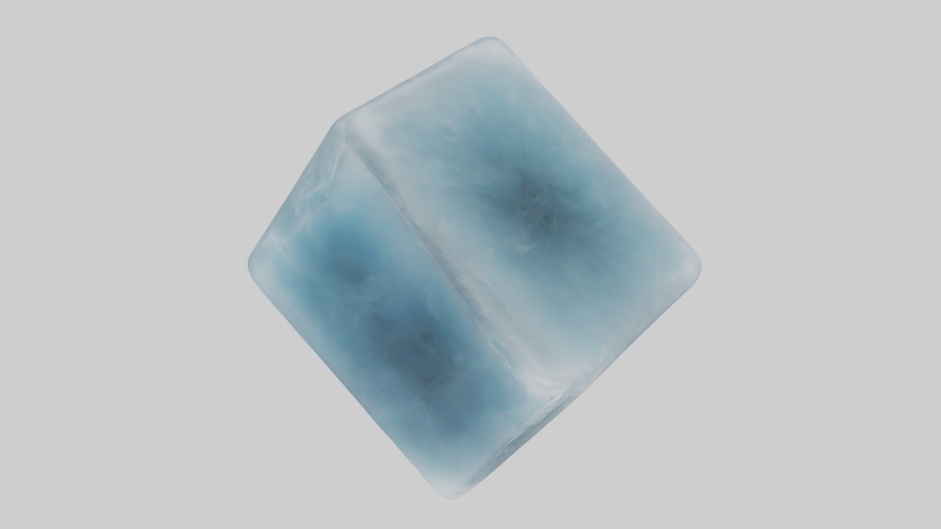 Ice cube Model Low-poly 3D model_1