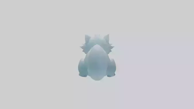 Ice Cat Model Low-poly 3D model
