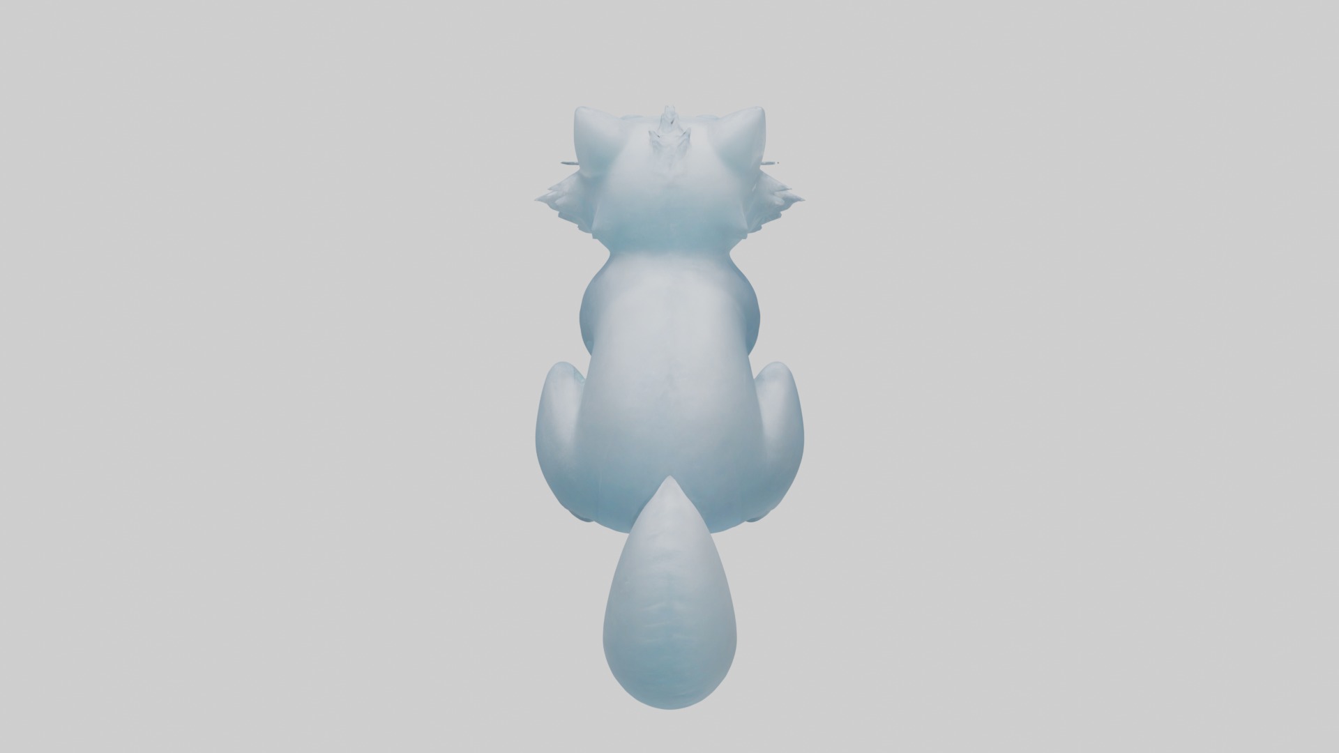 Ice Cat Model Low-poly 3D model_9