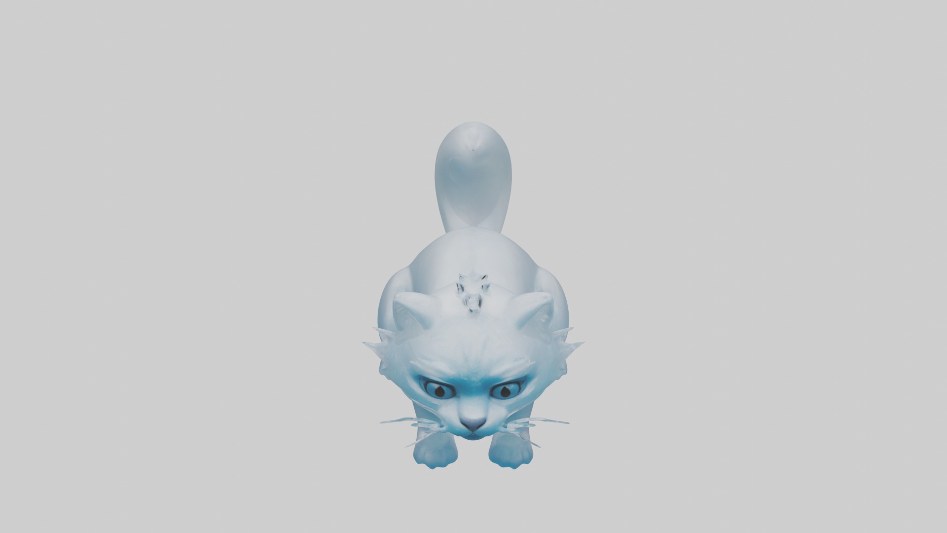 Ice Cat Model Low-poly 3D model_10