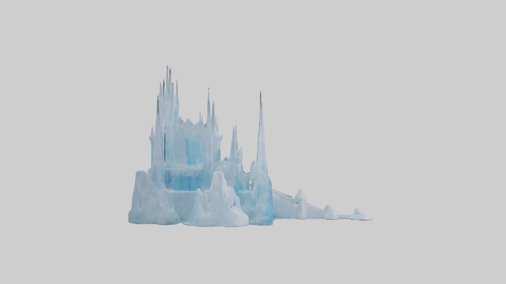 Ice castle Model Low-poly 3D model_7