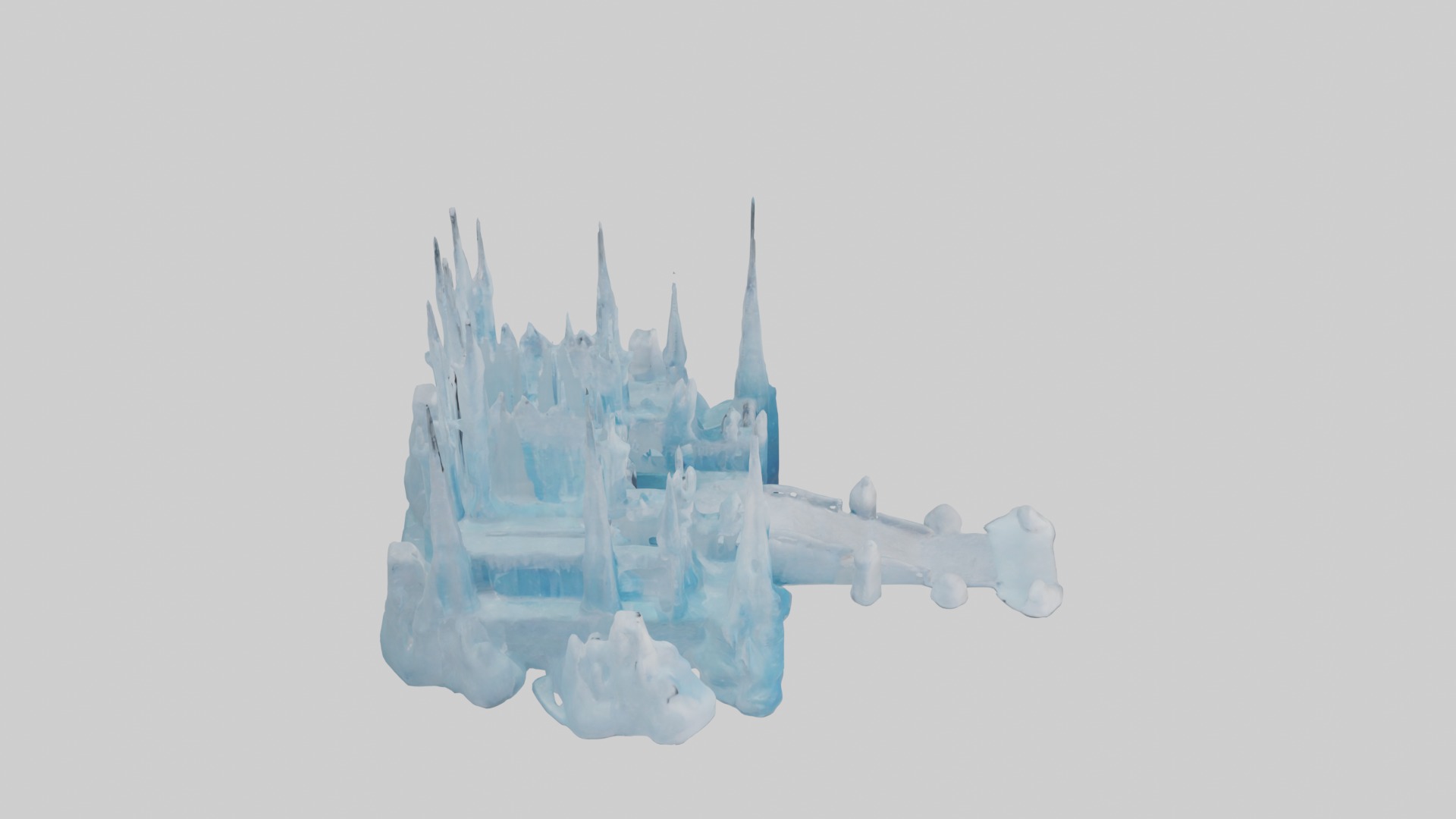 Ice castle Model Low-poly 3D model_12