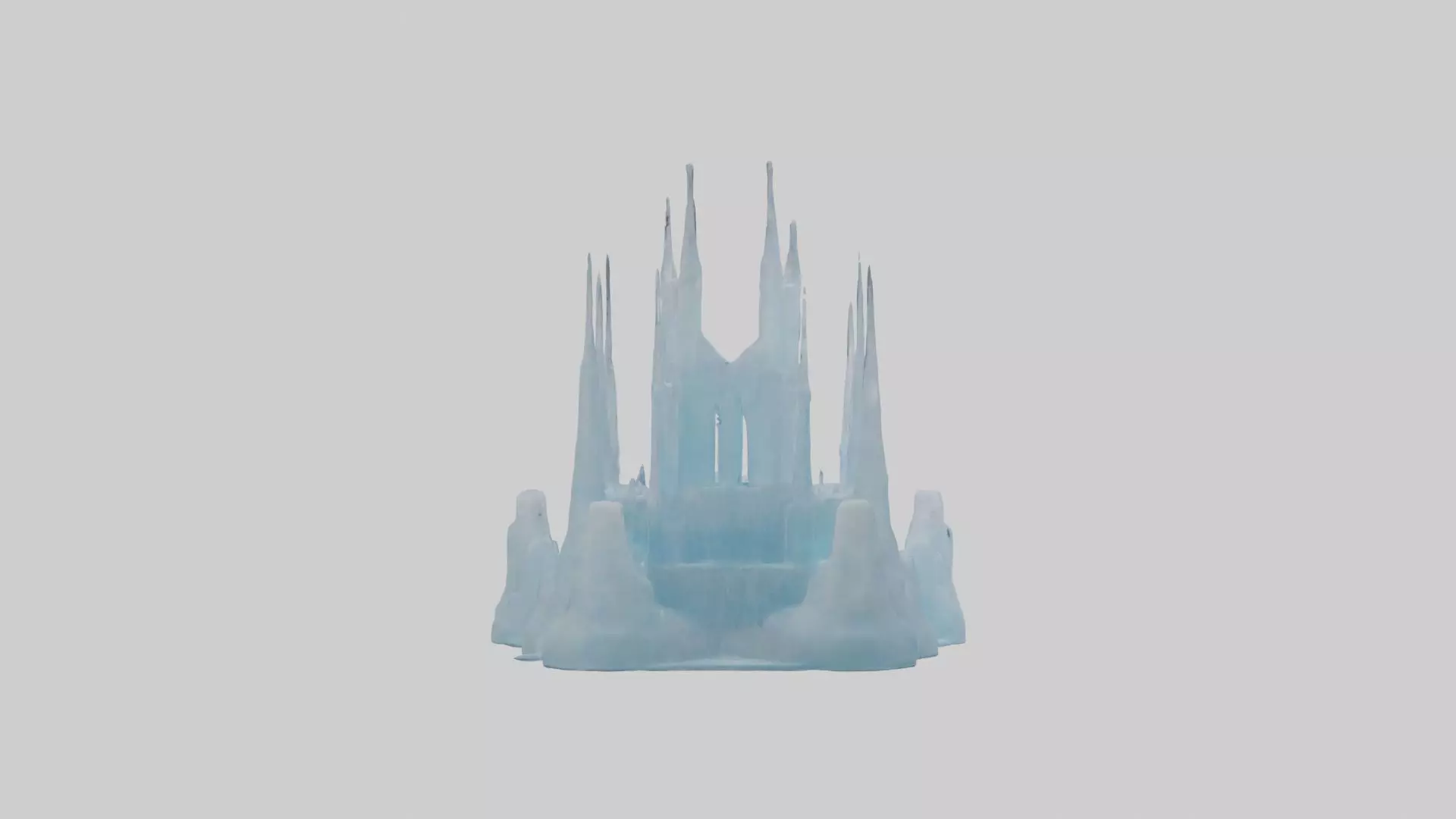 Ice castle Model Low-poly 3D model_0