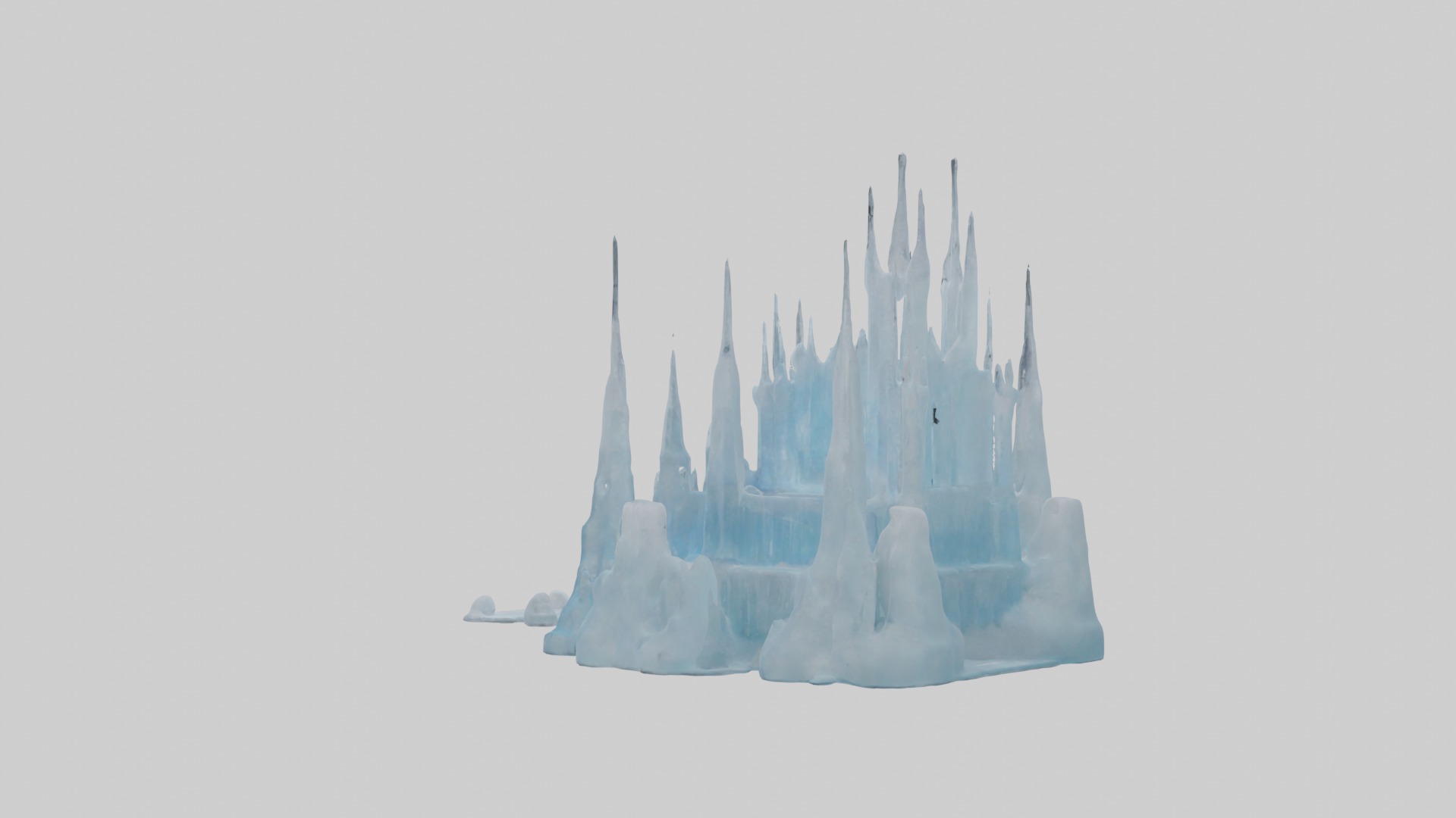 Ice castle Model Low-poly 3D model_1