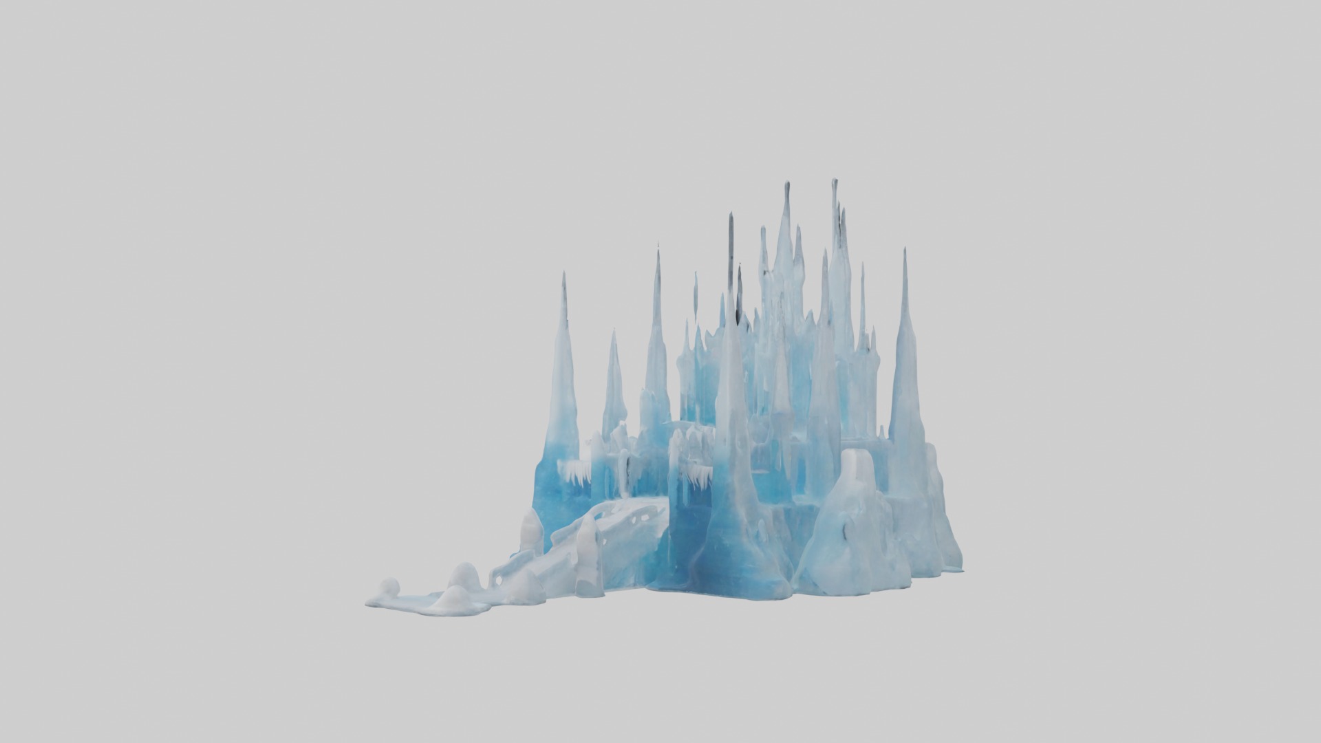Ice castle Model Low-poly 3D model_4