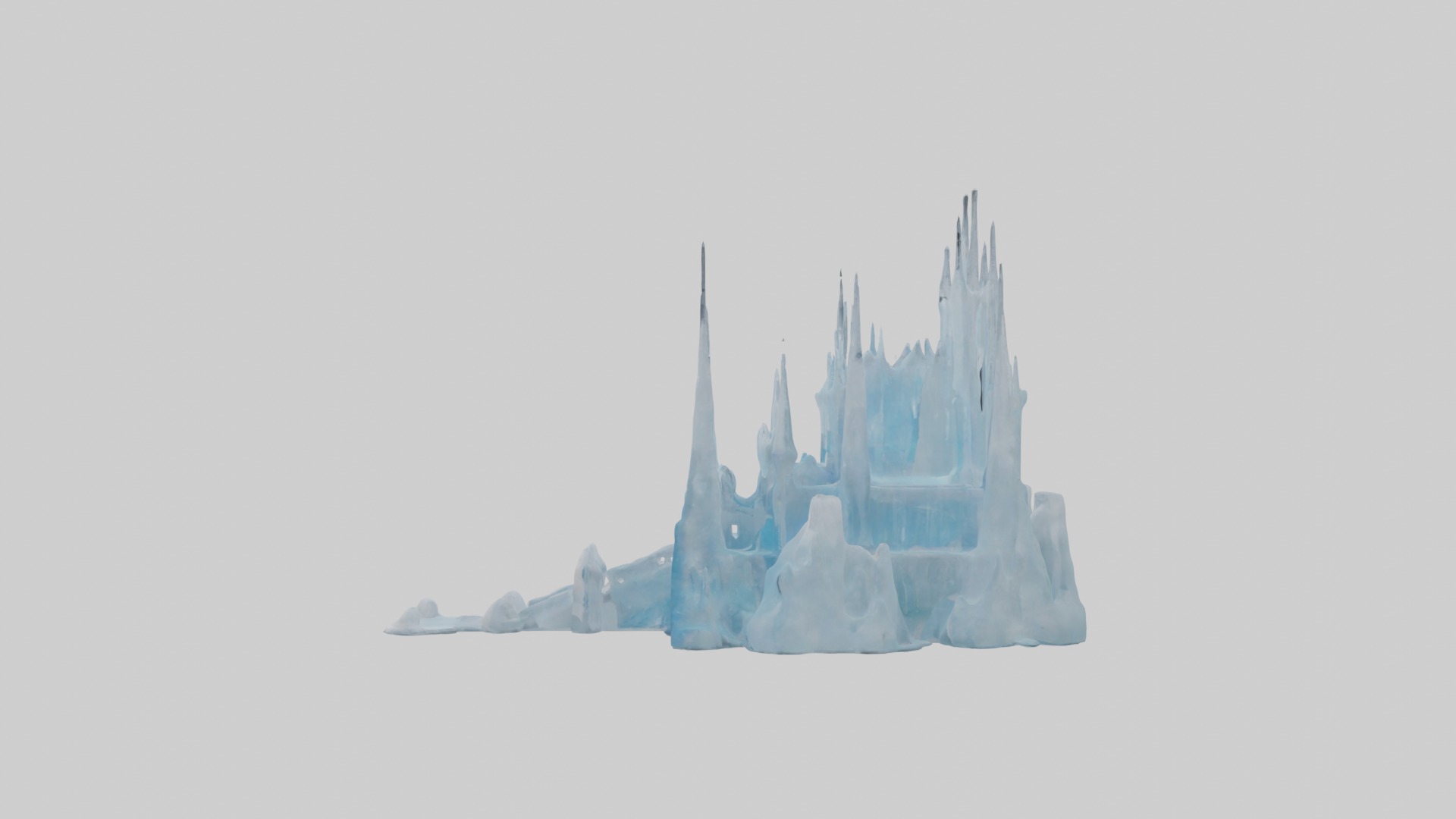 Ice castle Model Low-poly 3D model_6