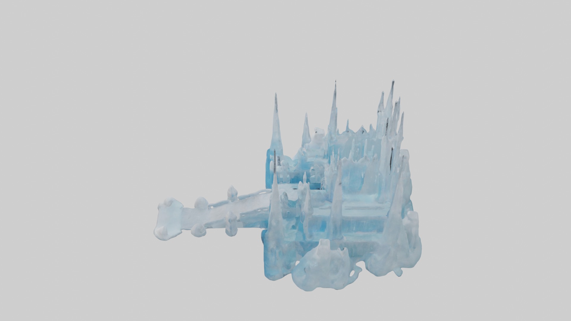 Ice castle Model Low-poly 3D model_11