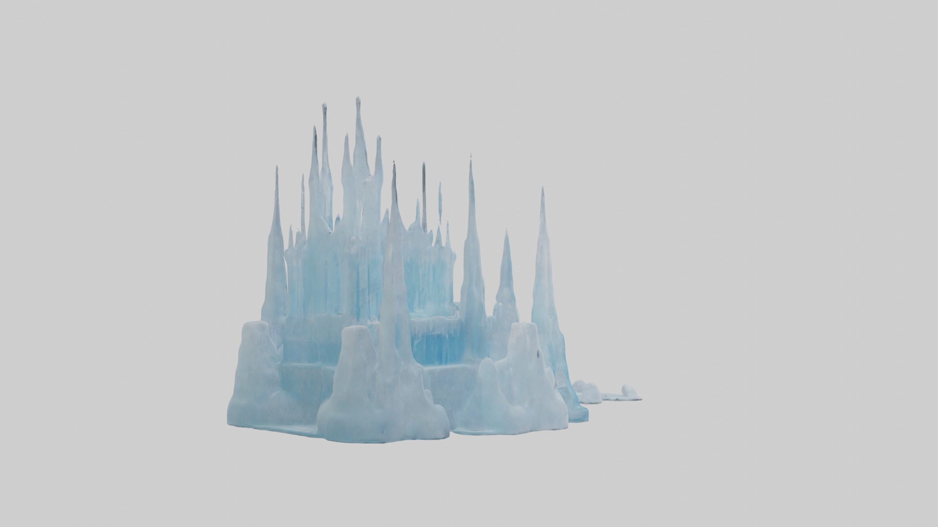 Ice castle Model Low-poly 3D model_2