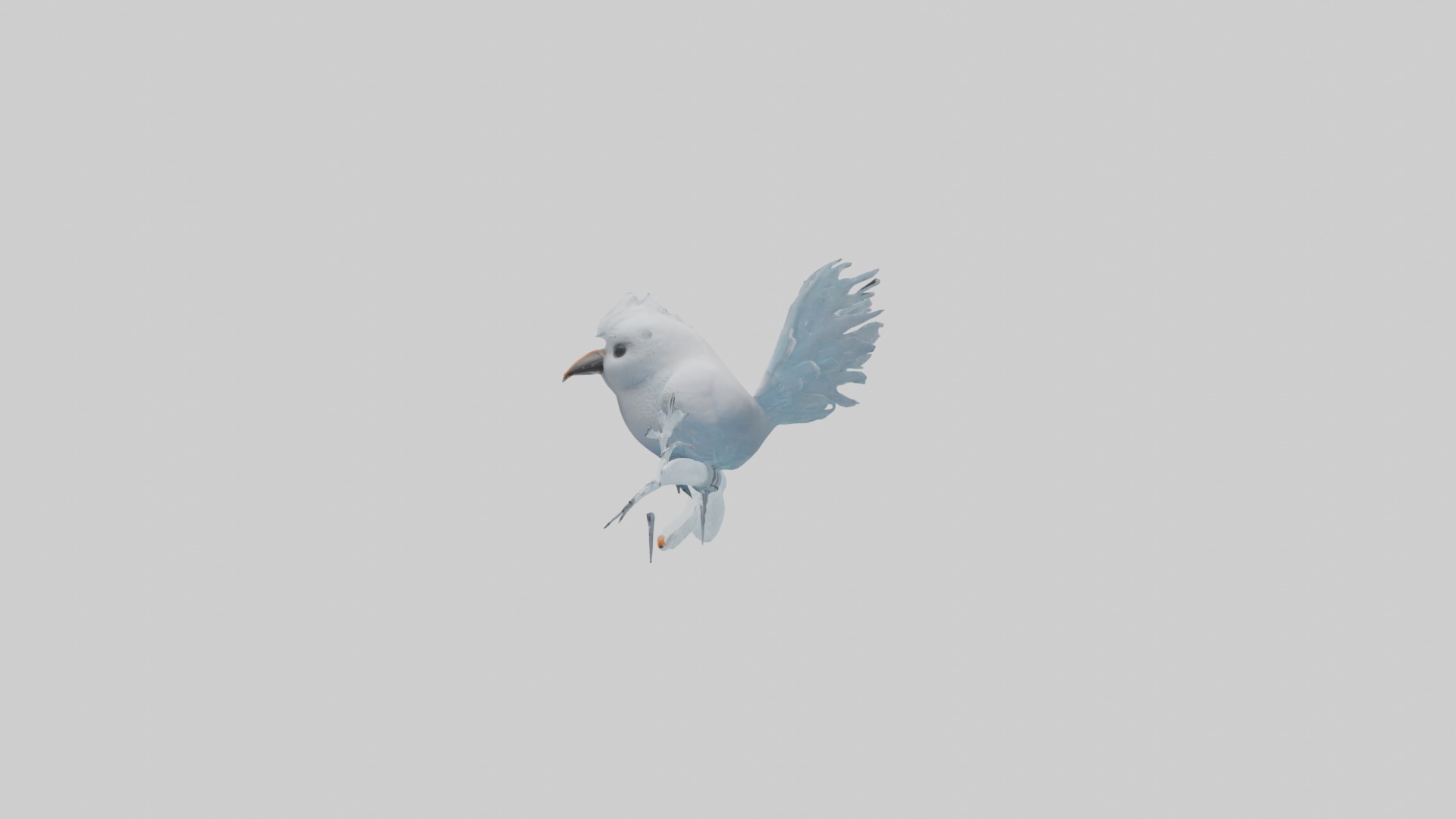 Ice Bird Model Low-poly 3D model_6