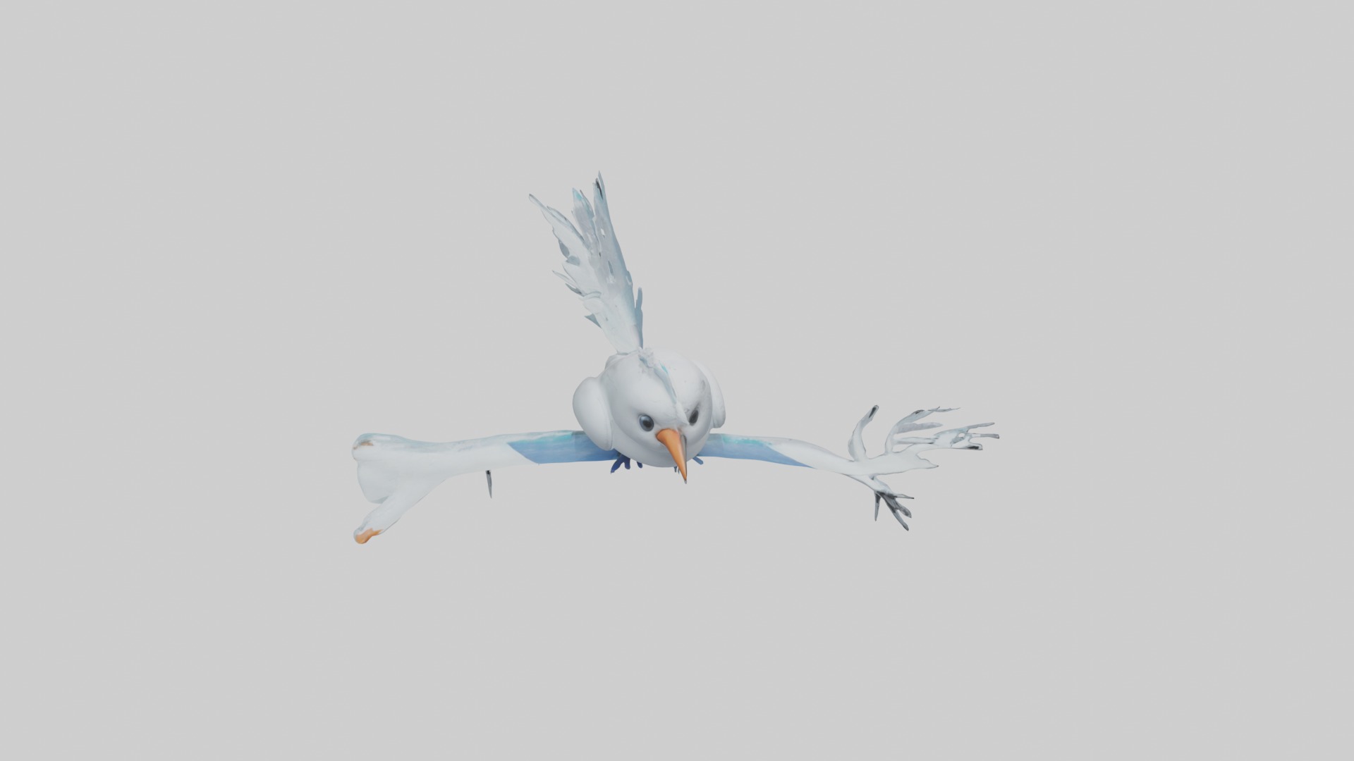 Ice Bird Model Low-poly 3D model_10