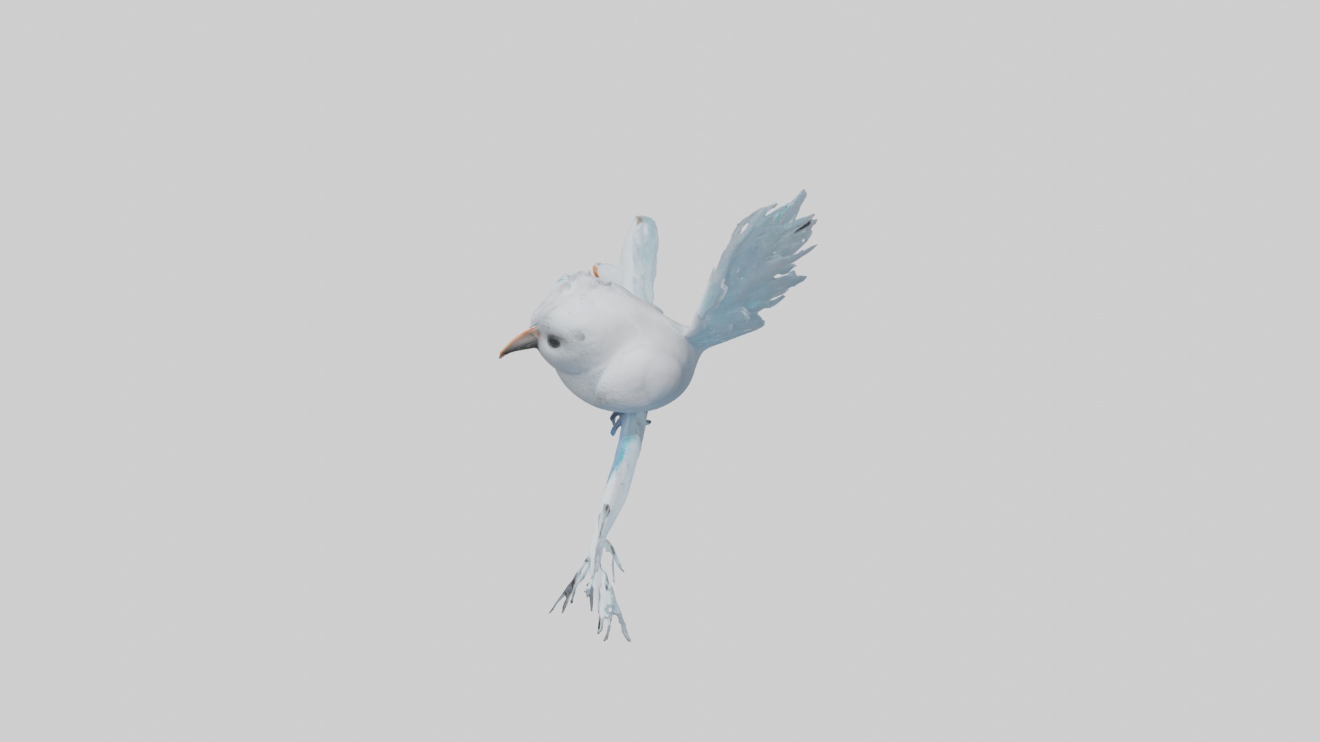 Ice Bird Model Low-poly 3D model_11