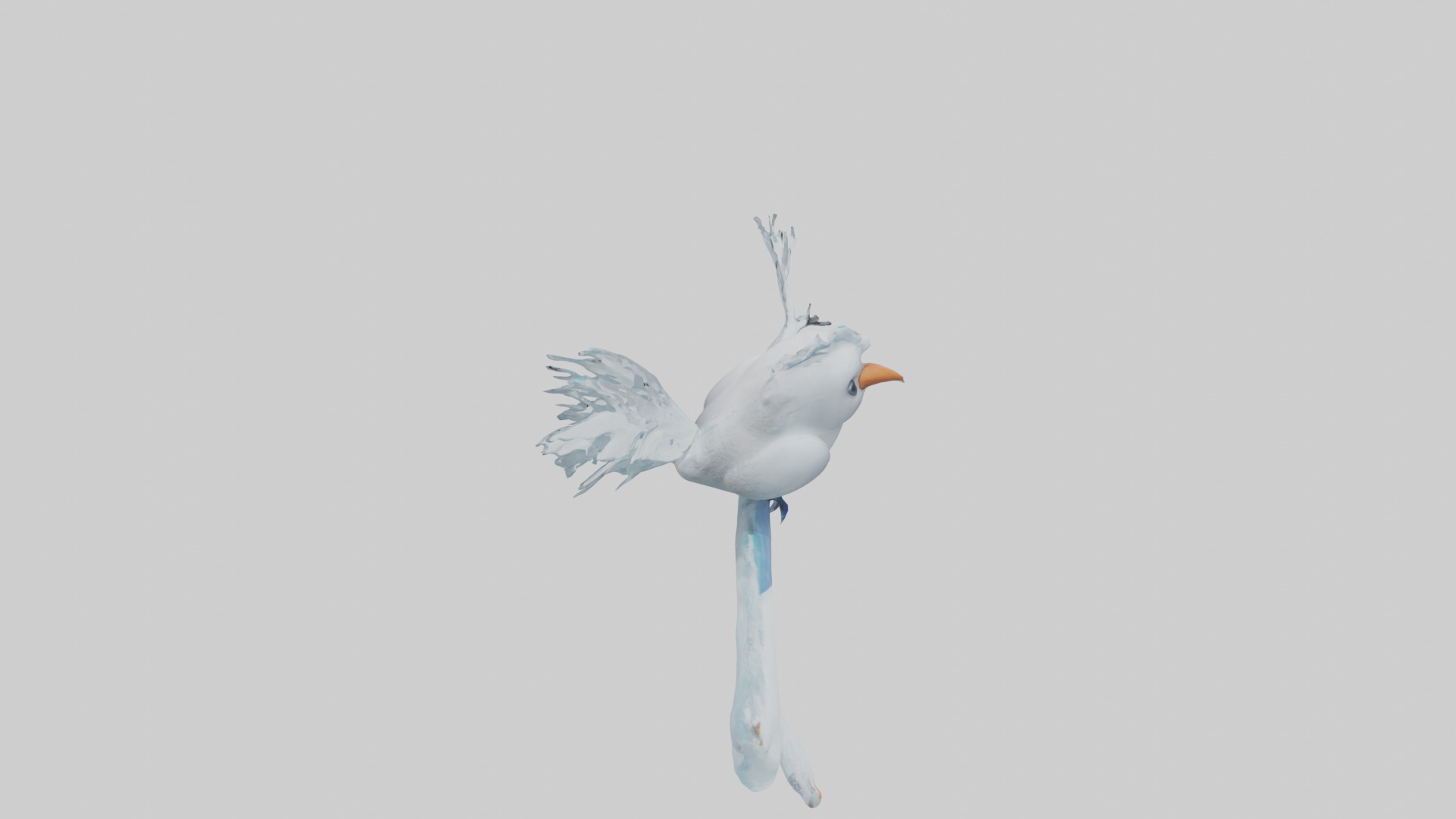 Ice Bird Model Low-poly 3D model_12