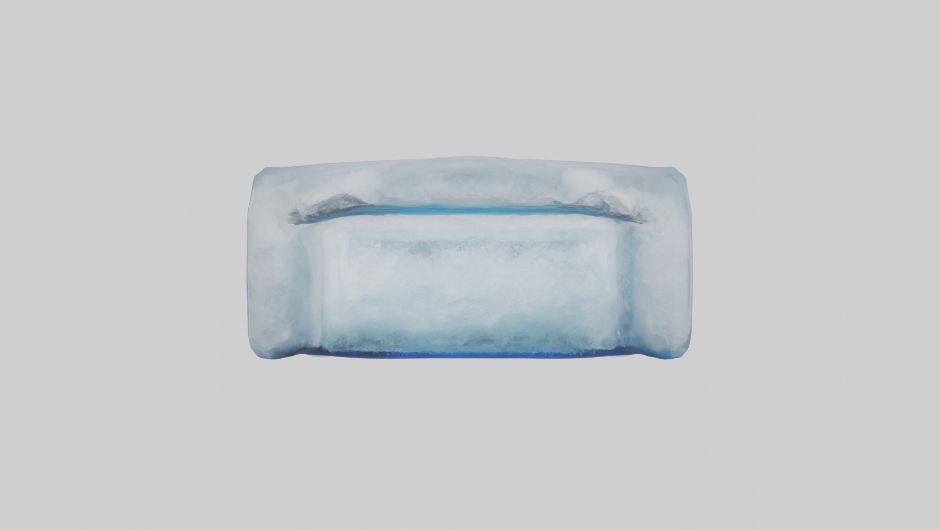 Ice bench Model Low-poly 3D model_8
