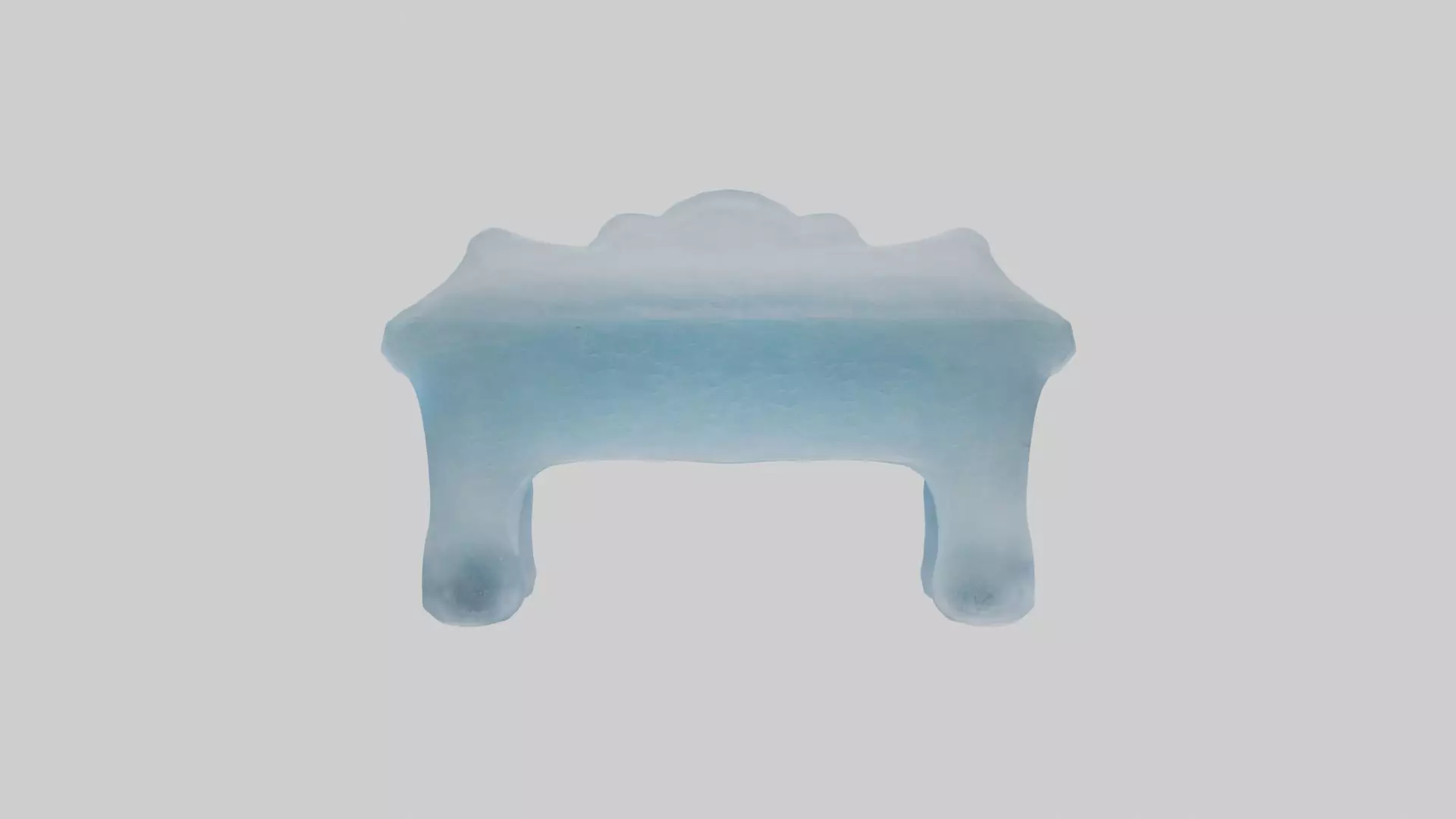 Ice bench Model Low-poly 3D model_0