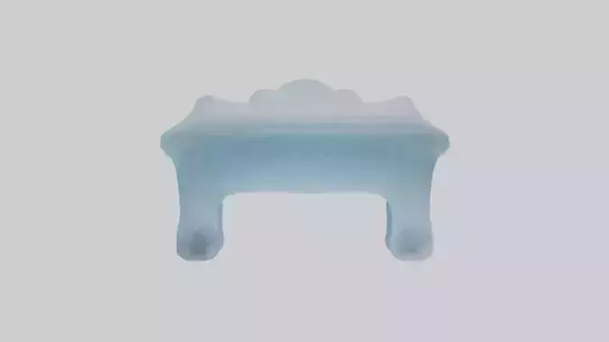 Ice bench Model Low-poly 3D model