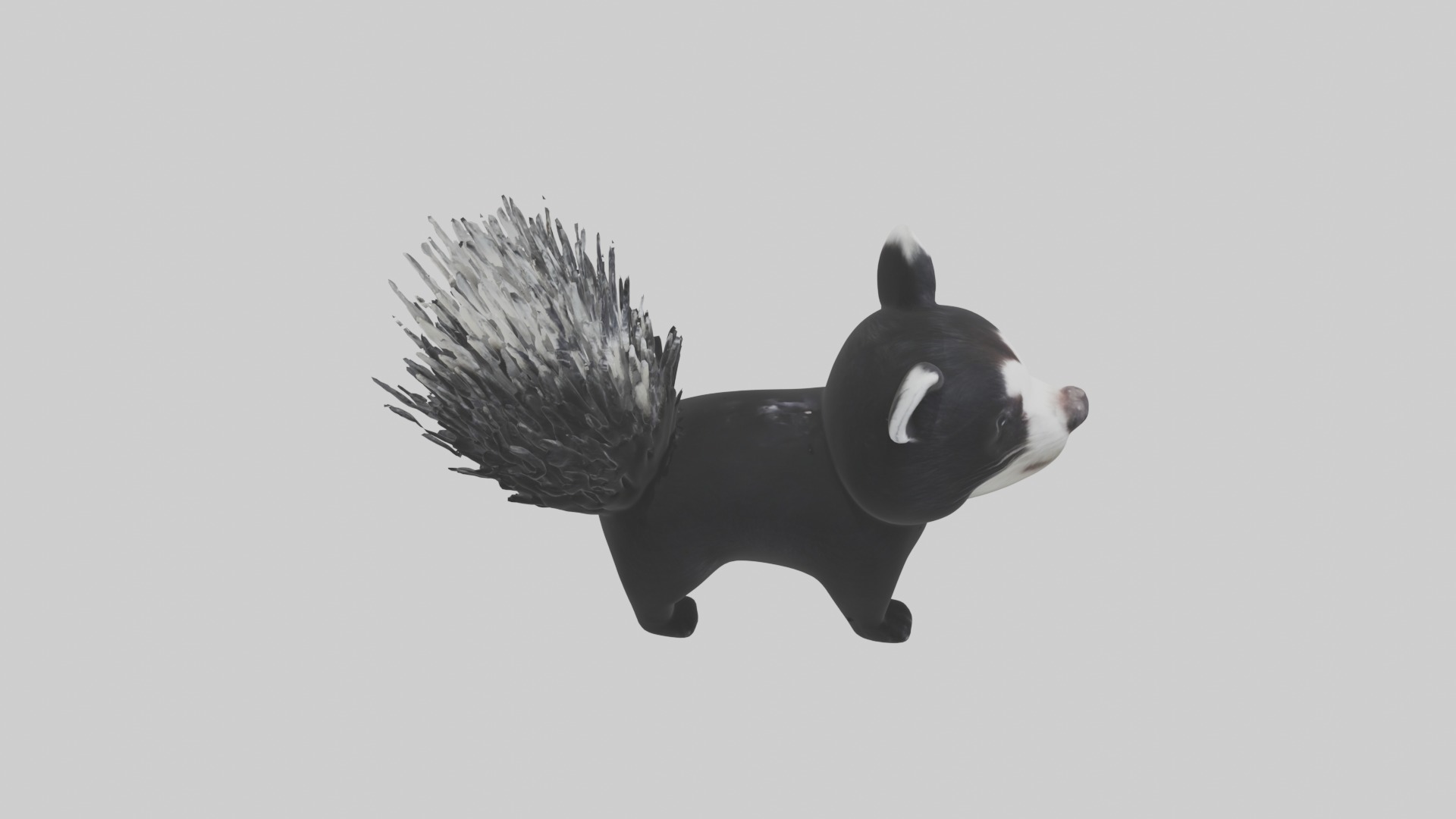 Hooded Skunk Low-poly 3D model_12