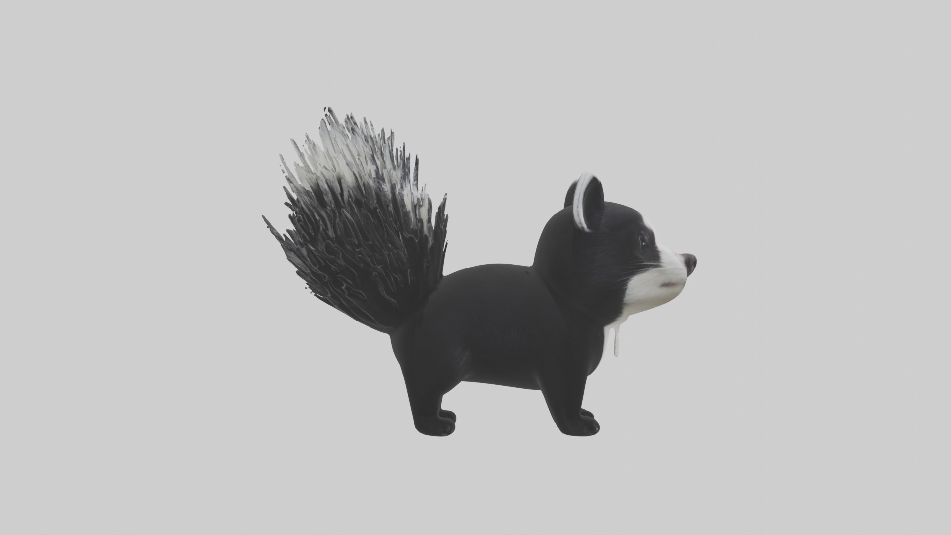 Hooded Skunk Low-poly 3D model_7