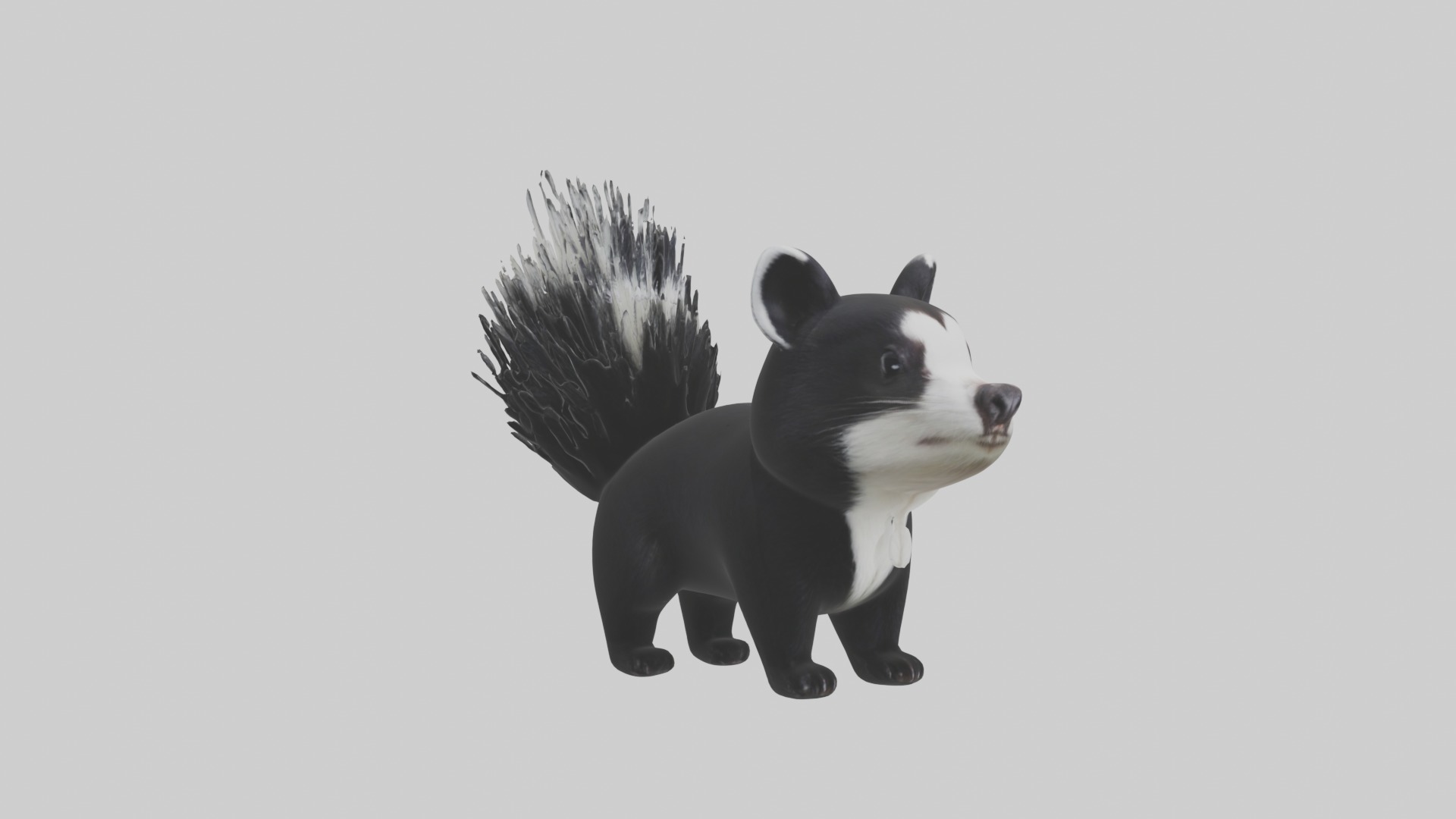 Hooded Skunk Low-poly 3D model_5