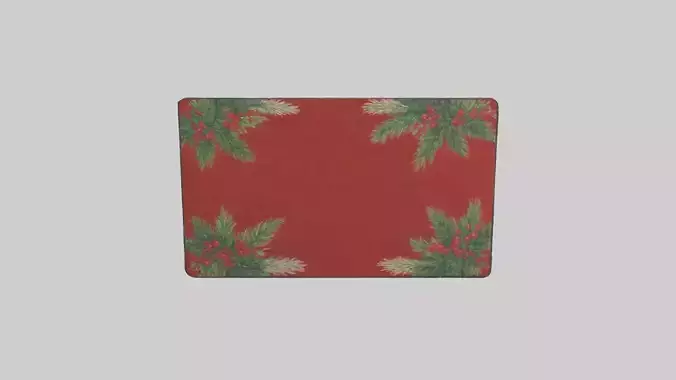 Holiday Door Mat Model Low-poly 3D model