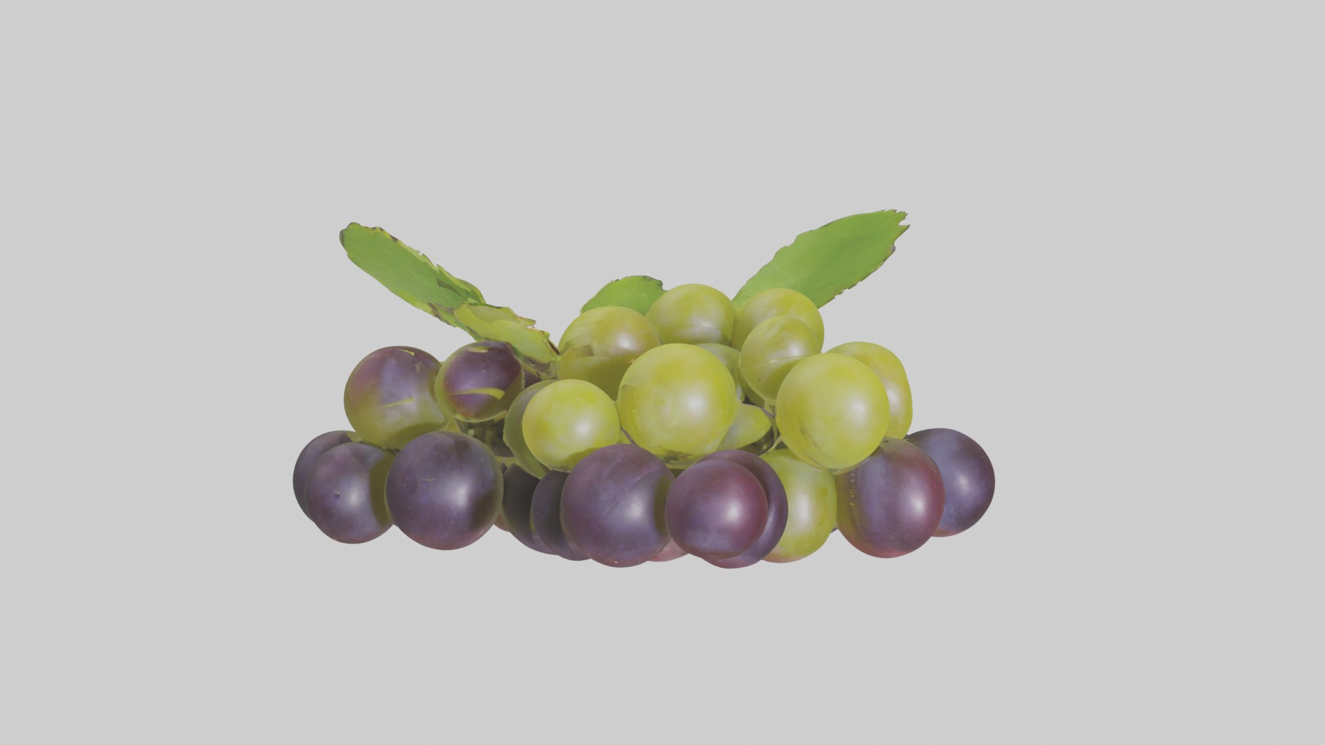 Green Purple Grape Low-poly 3D model_5