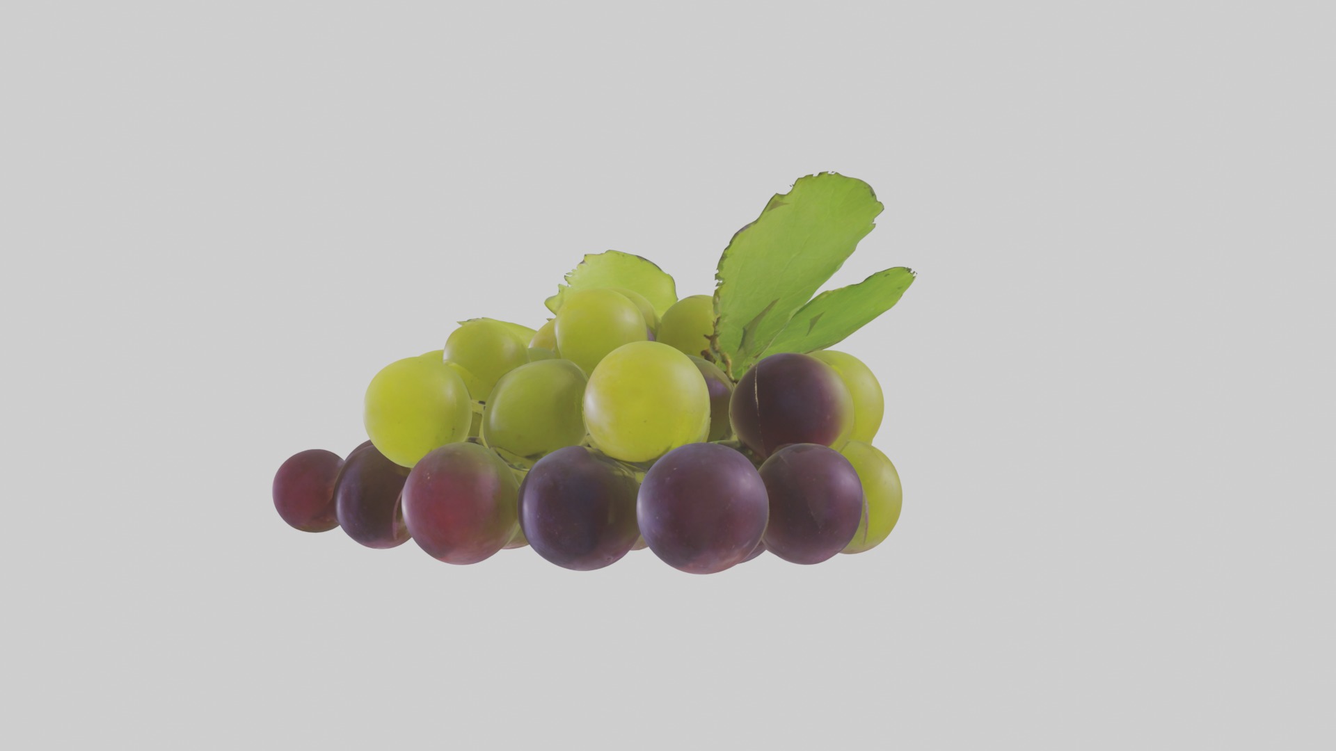 Green Purple Grape Low-poly 3D model_4