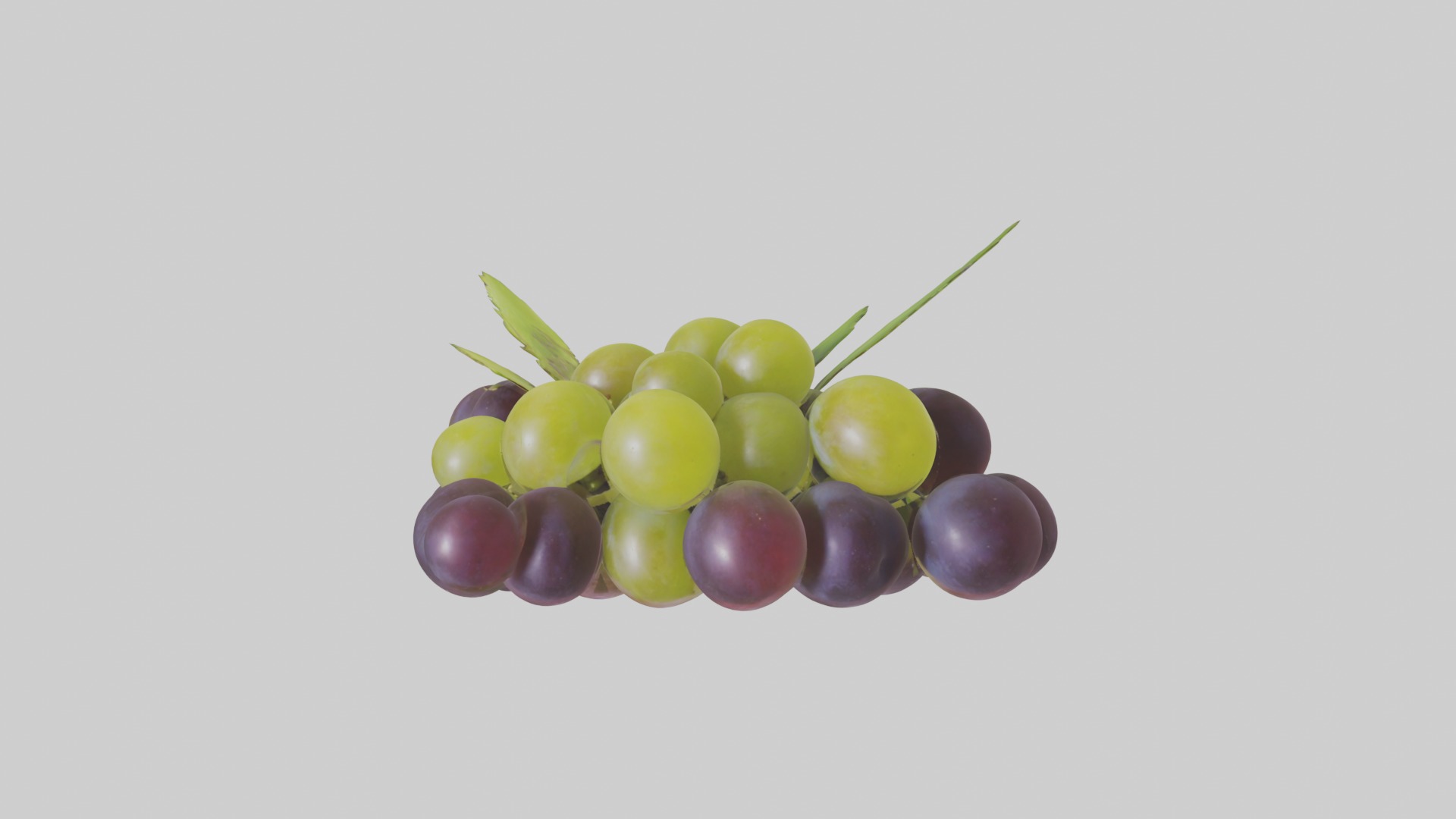 Green Purple Grape Low-poly 3D model_3