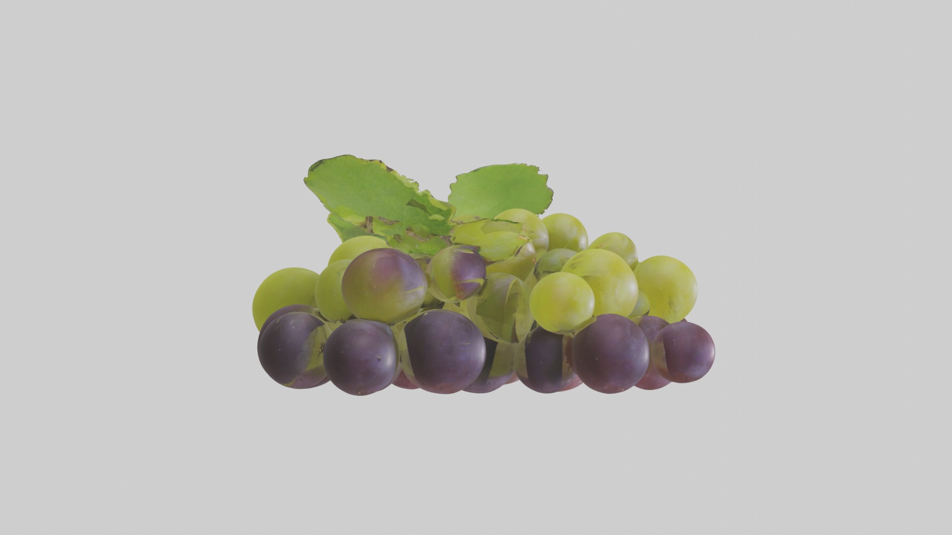 Green Purple Grape Low-poly 3D model_7